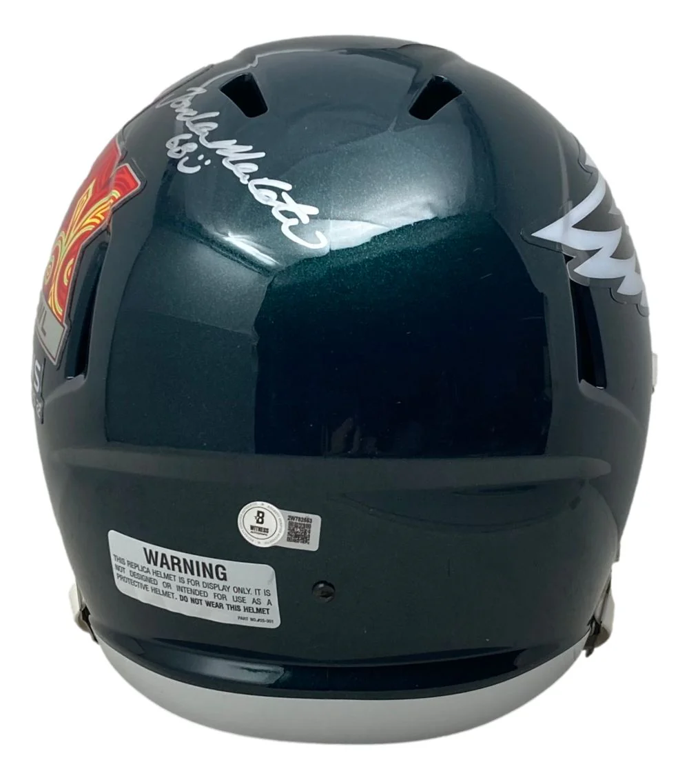 Jordan Mailata Signed Philadelphia Eagles FS Super Bowl 59 Replica Helmet BAS - Image 4