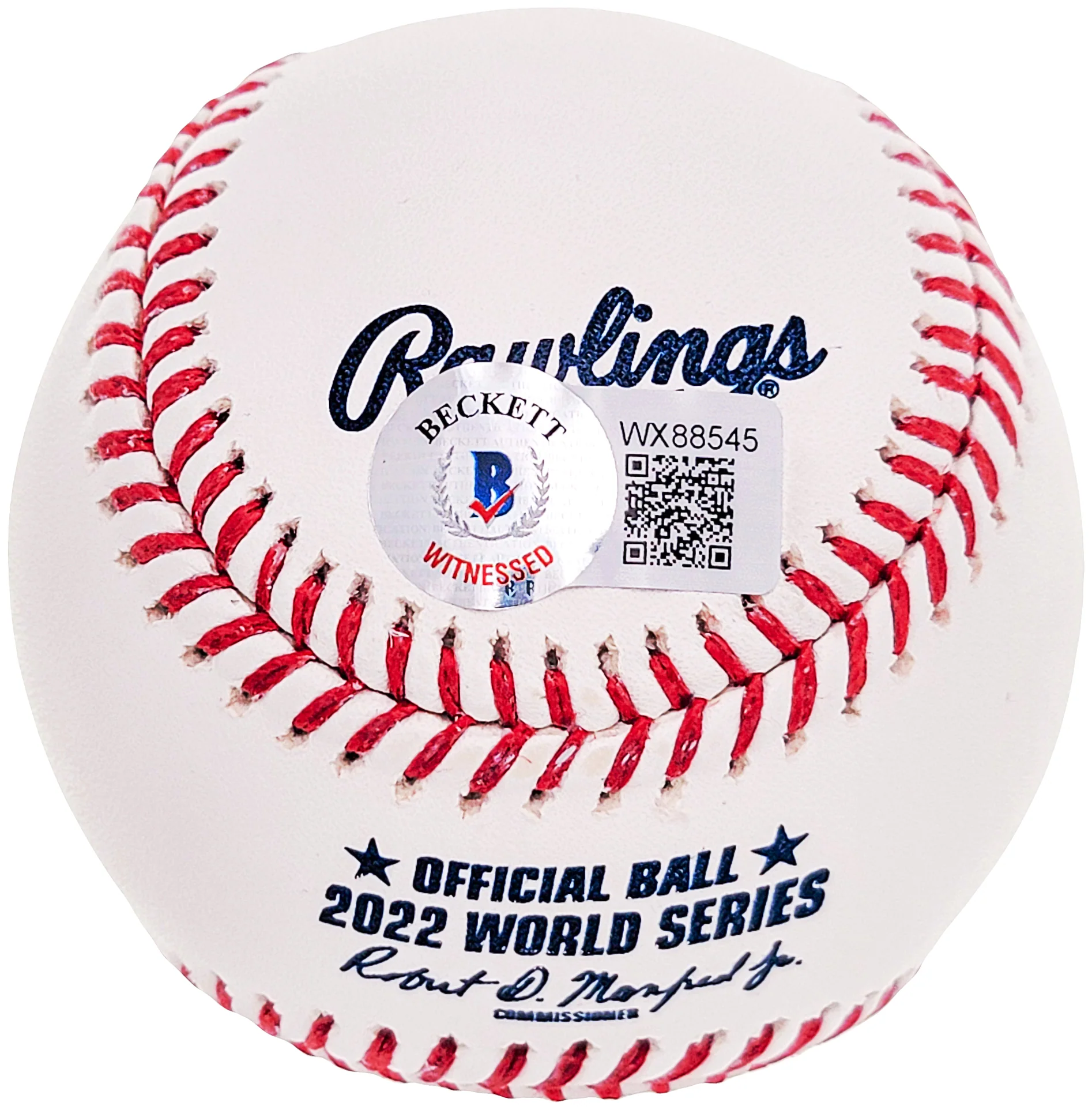 Jose Altuve Autographed Official 2022 World Series Logo MLB Baseball Houston Astros "22 WS Champs" Beckett BAS Witness Stock #210121 - Image 4