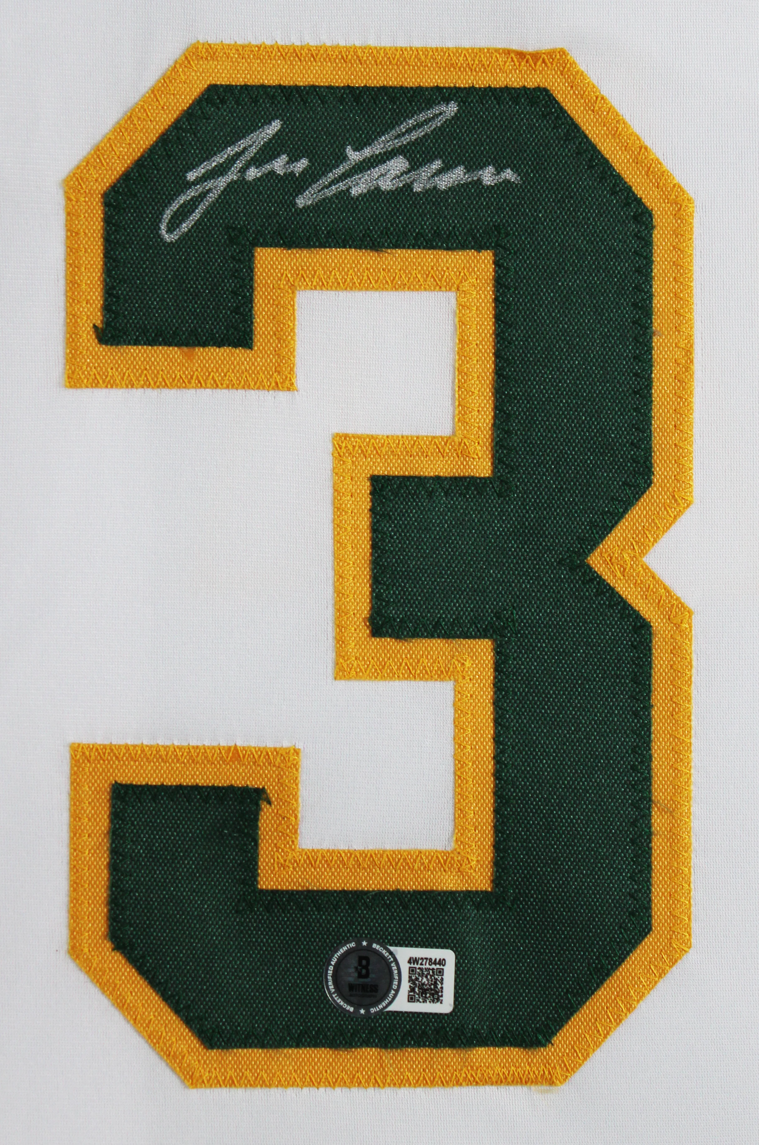 Jose Canseco Authentic Signed White Pro Style Framed Jersey BAS Witnessed - Image 3