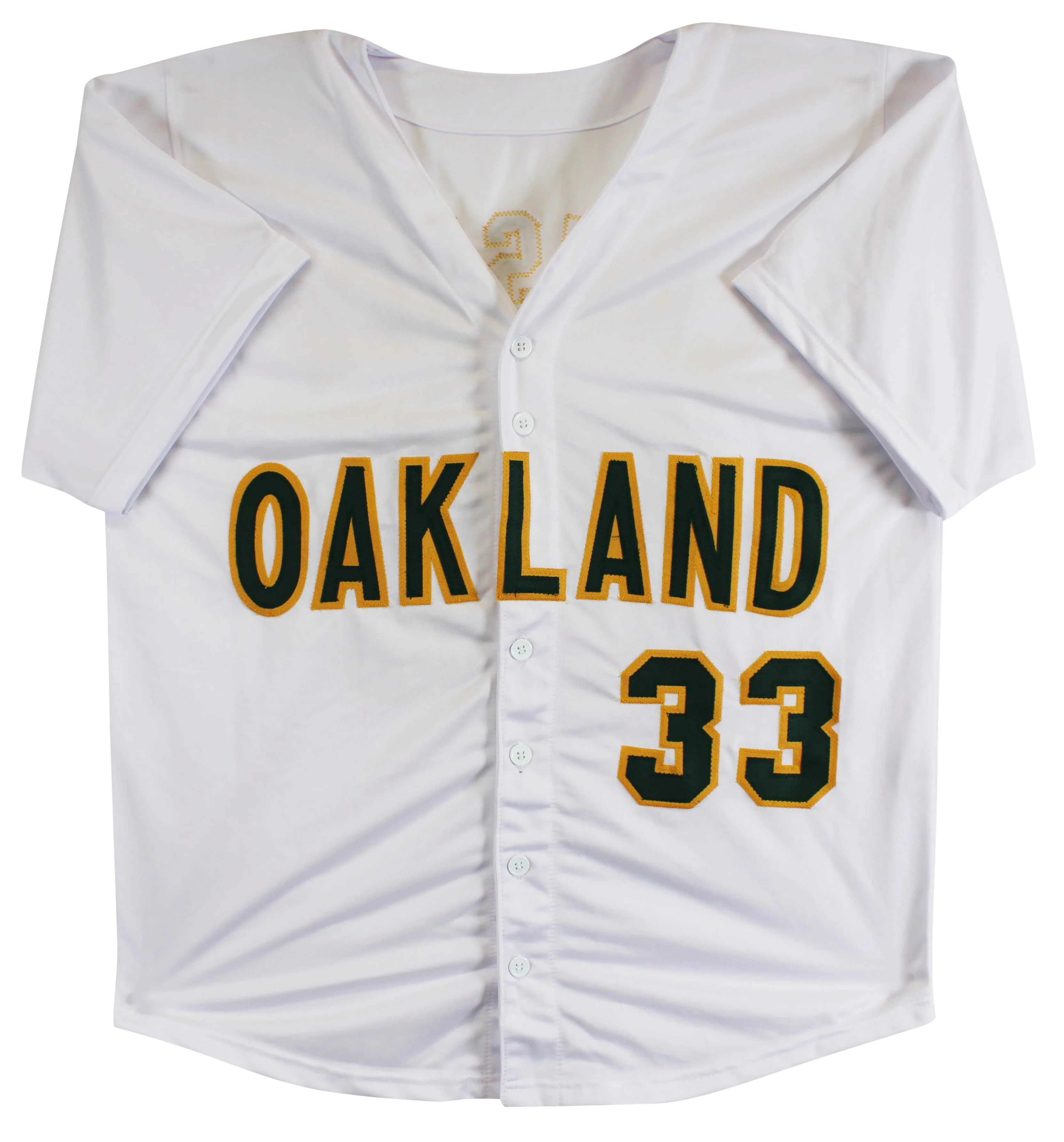 Jose Canseco Authentic Signed White Pro Style Jersey Autographed BAS Witnessed - Image 4