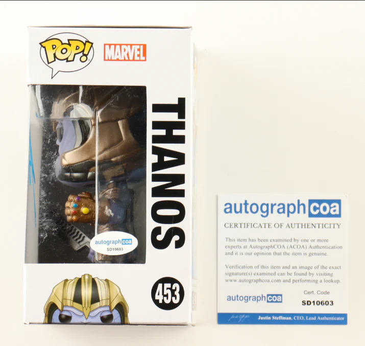 Josh Brolin Signed "Avengers" #453 Thanos Bobble-Head Funko Pop! - ACOA - Image 3