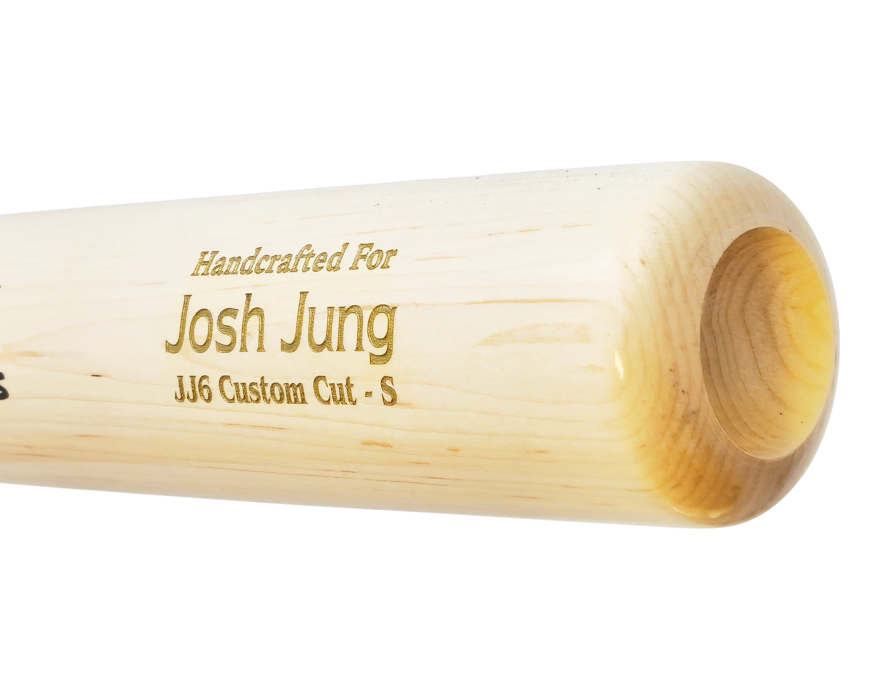 Josh Jung Autographed Blonde Marucci Player Model Bat Texas Rangers "23 WS Champs" Beckett BAS Witness Stock #221361 - Image 5