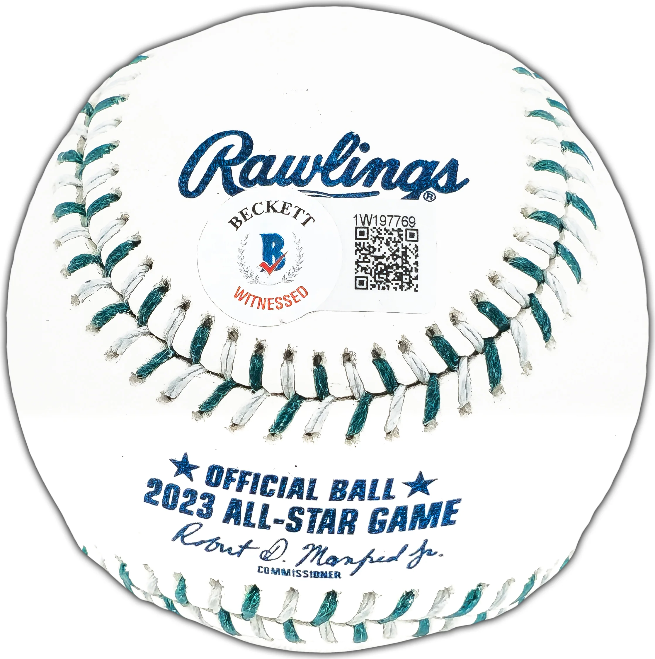 Josh Jung Autographed Official 2023 All Star Game Logo Game Baseball Texas Rangers "Rookie AS Game" Beckett BAS Witness Stock #224411 - Image 3