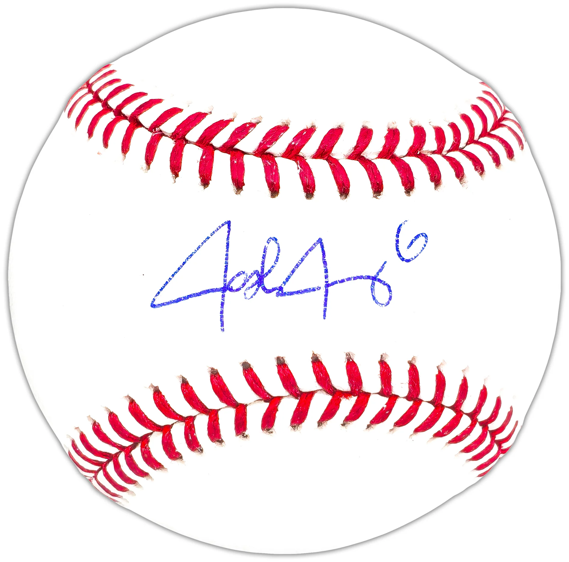 Josh Jung Autographed Official MLB Baseball Texas Rangers Beckett BAS Witness Stock #221367 - Image 2