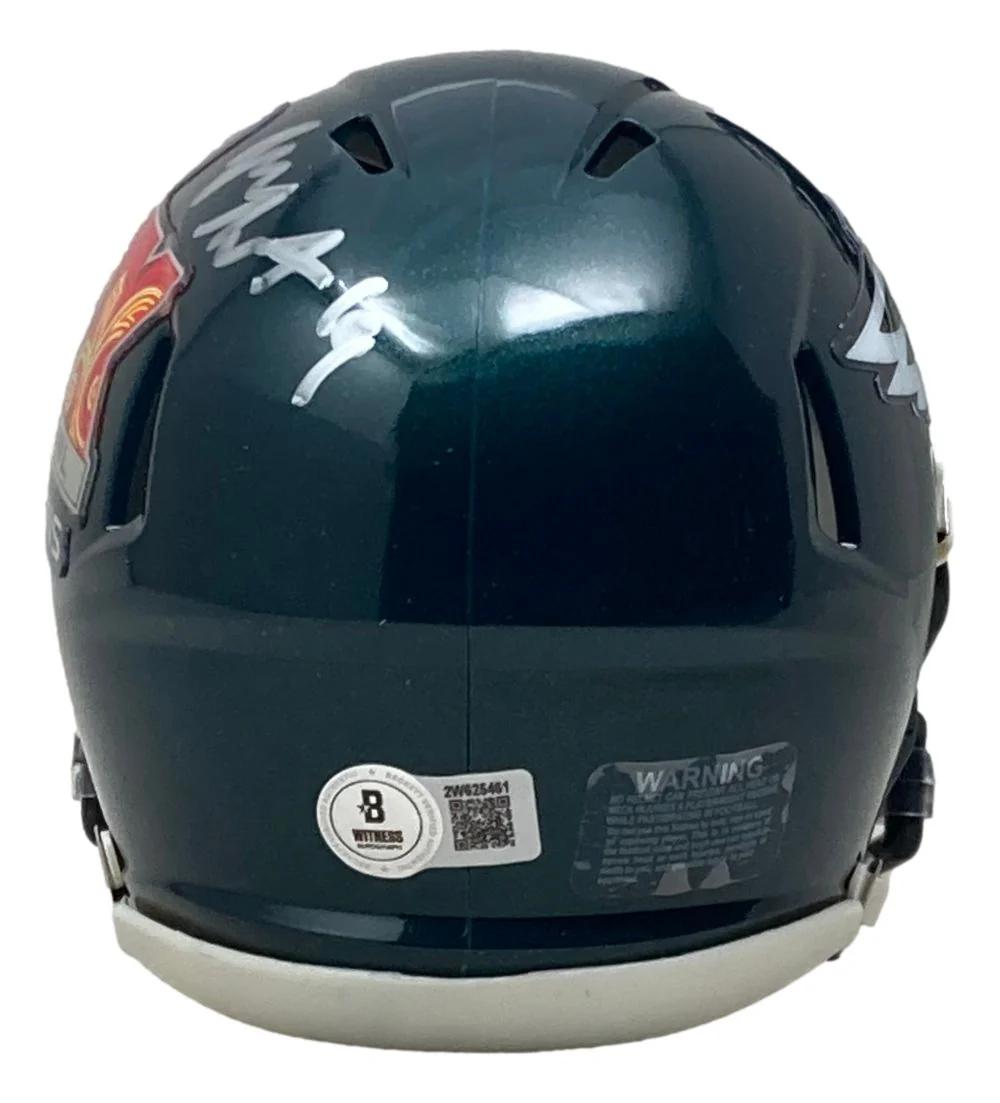 Josh Sweat Signed Philadelphia Eagles Super Bowl 59 LIX Mini Speed Helmet BAS - Image 2