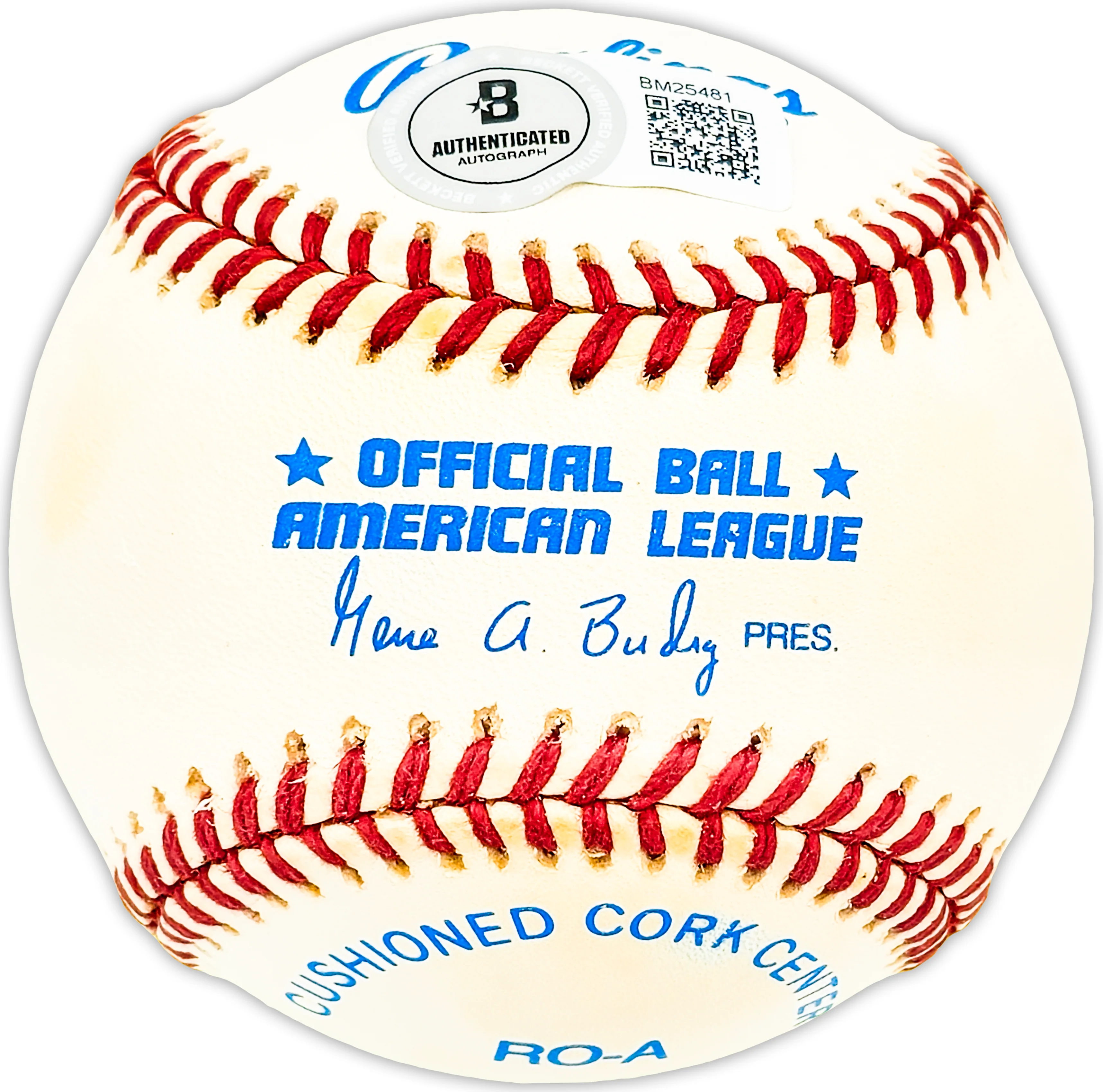 Juan Delis Autographed Official AL Baseball Senators, Cuba Beckett BAS QR #BM25481 - Image 2