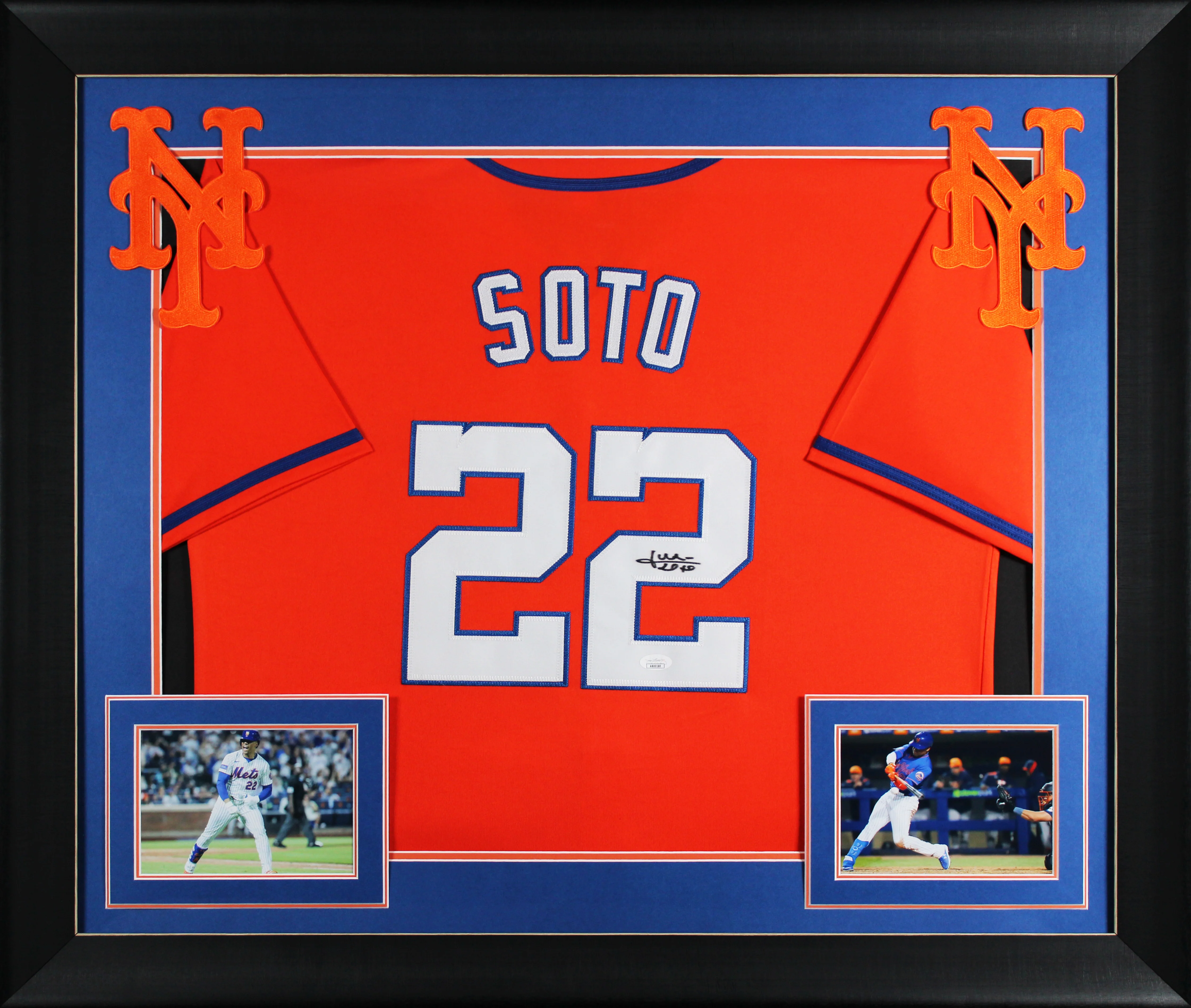 Juan Soto Authentic Signed Orange Pro Style Framed Jersey Autographed JSA