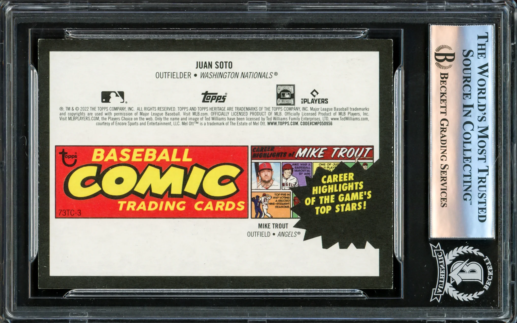 Juan Soto Autographed 2022 Topps Heritage Comic Card #73TC-3 New York Mets Beckett BAS #16177954 - Image 2