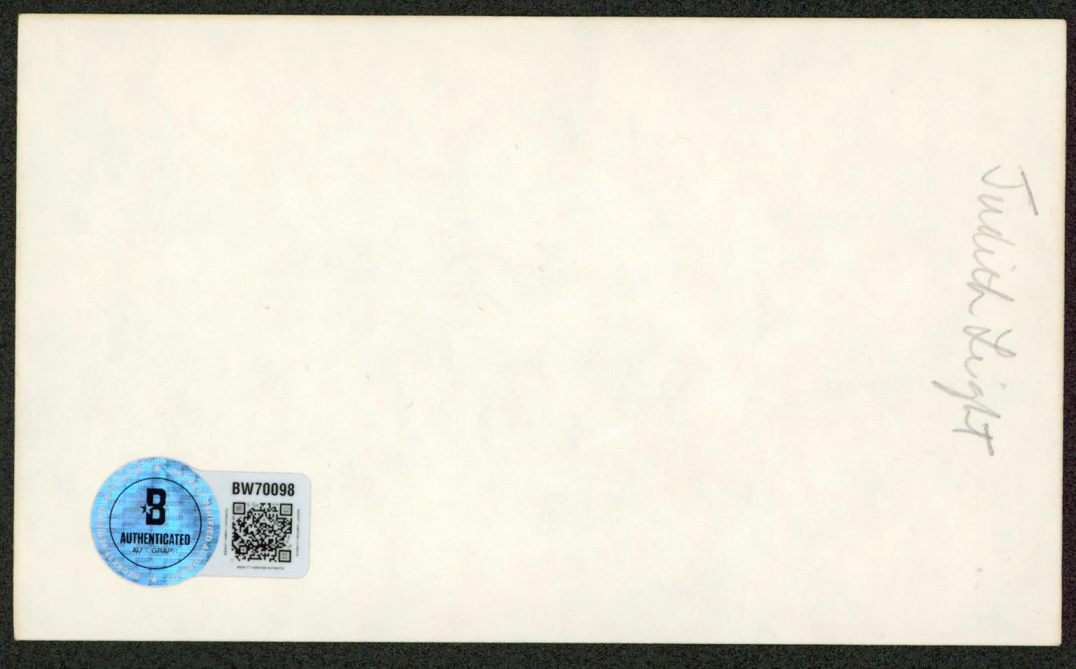 Judith Light Who's the Boss? Authentic Signed 3x5 Index Card BAS #BW70098 - Image 3