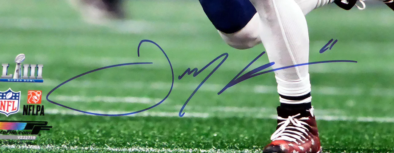 Julian Edelman Autographed 16x20 Photo New England Patriots Super Bowl LIII Beckett BAS Stock #147921 - Image 2