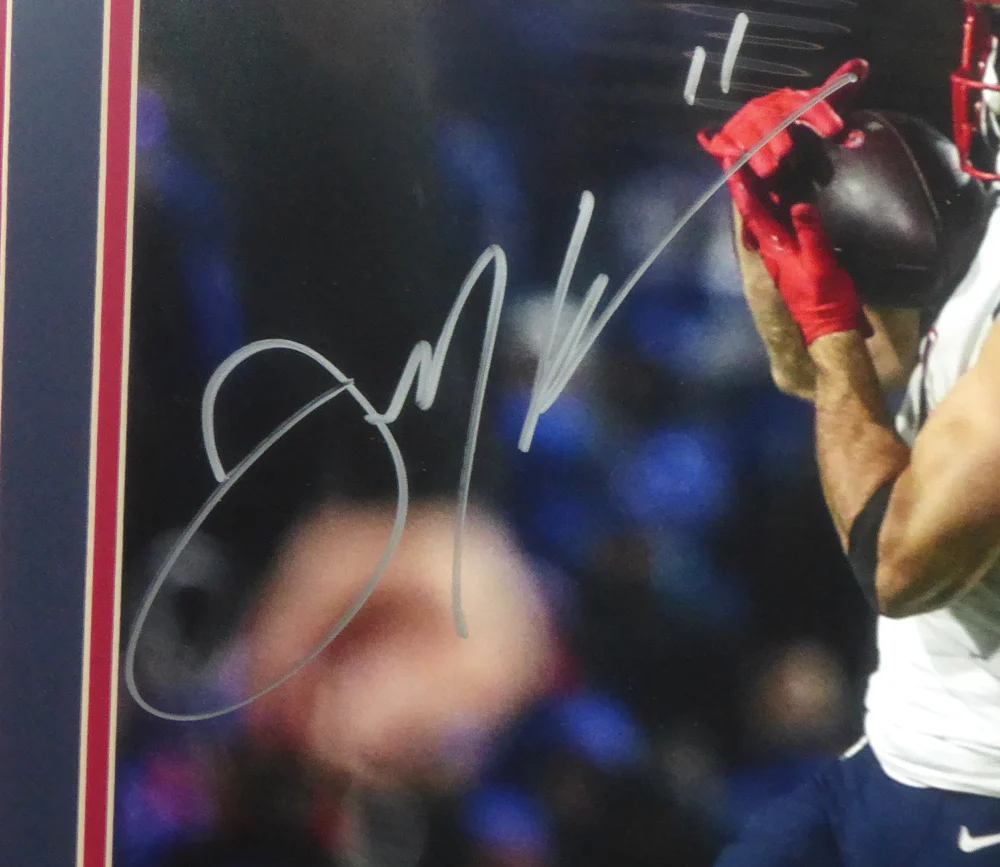 Julian Edelman Autographed Framed 16x20 Photo New England Patriots Beckett BAS Stock #151425 - Image 3