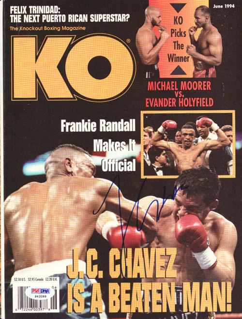 Julio Cesar Chavez Autographed KO Boxing Magazine Cover PSA/DNA #S42099