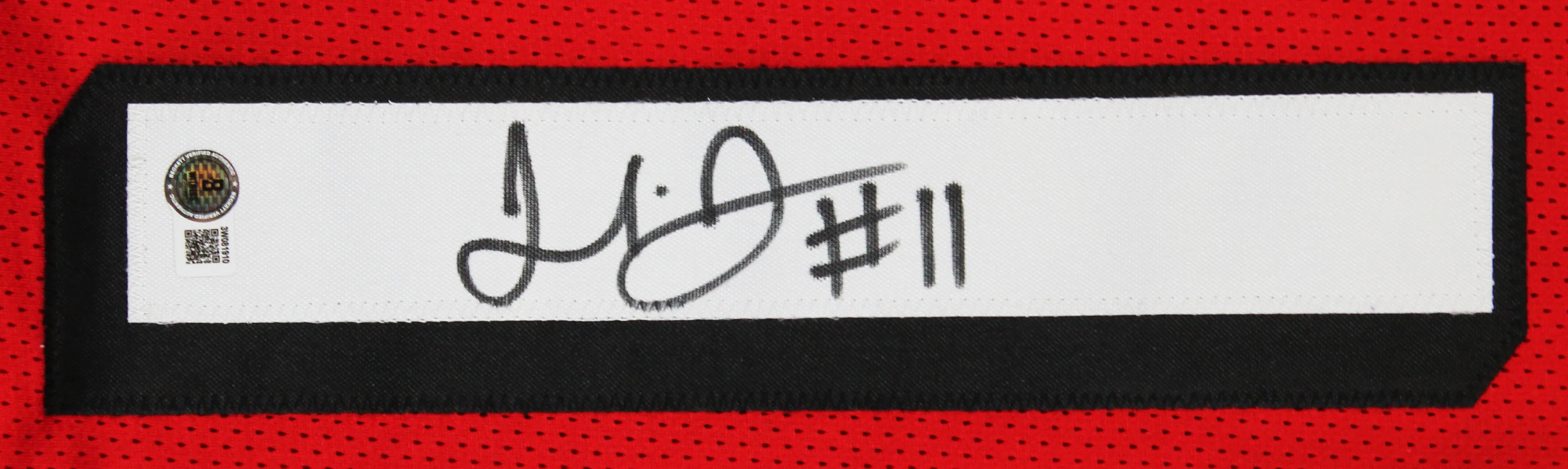 Julio Jones Authentic Signed Red Pro Style Jersey Autographed BAS Witnessed - Image 3