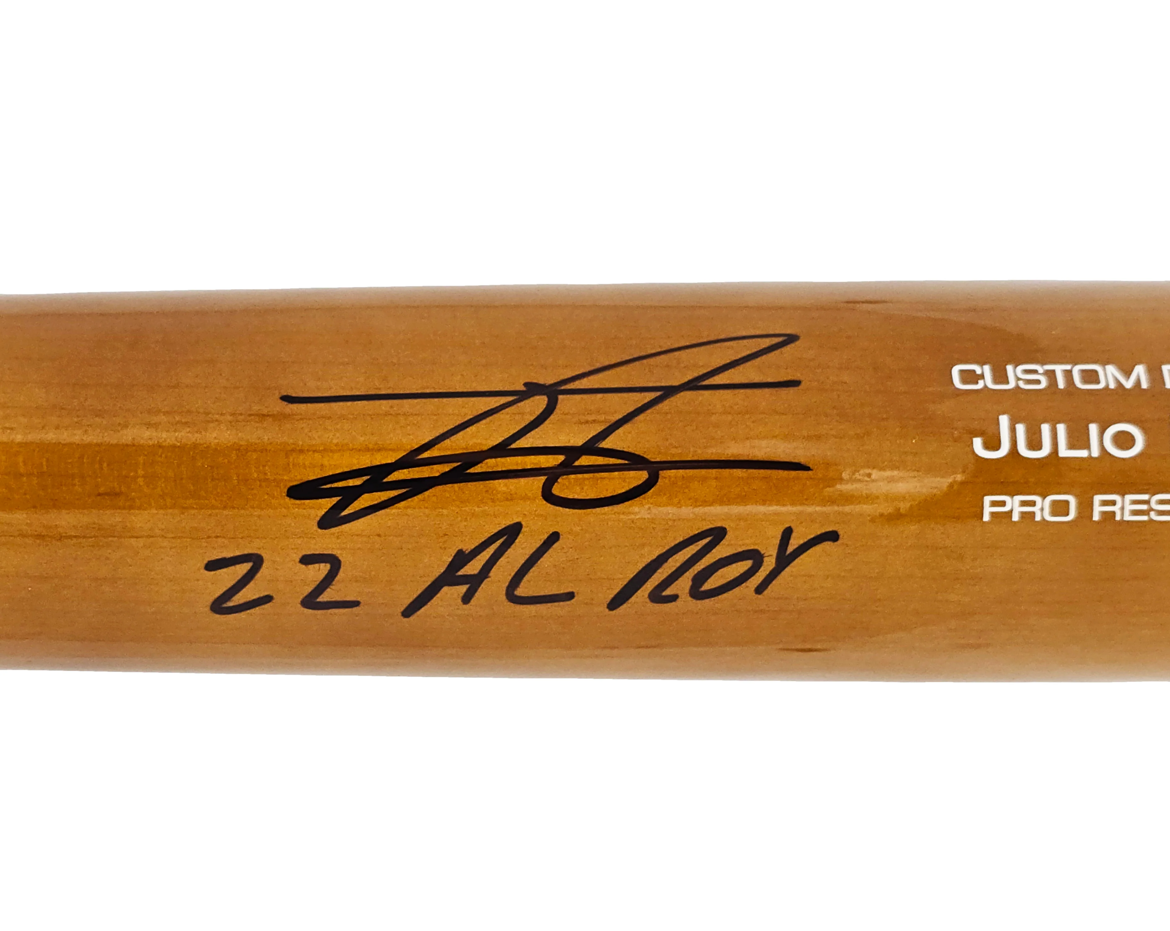 Julio Rodriguez Autographed Brown Victus Pro Reserve Maple Bat Seattle Mariners "22 AL ROY" Fanatics and MLB Holo Stock #220500 - Image 4