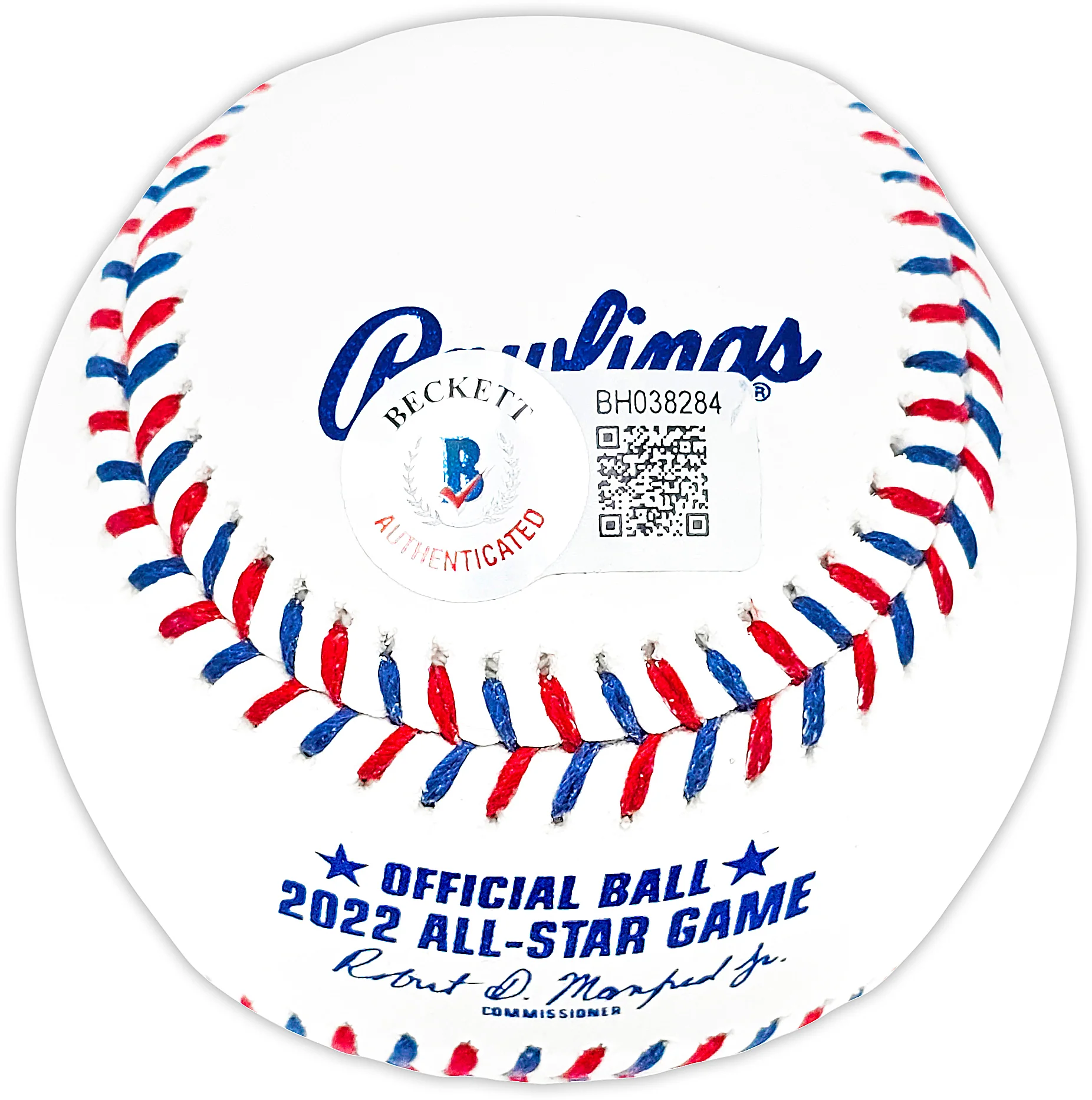 Julio Rodriguez Autographed Official 2022 All Star Game Logo MLB Game Baseball Seattle Mariners Beckett BAS QR Stock #220566 - Image 3