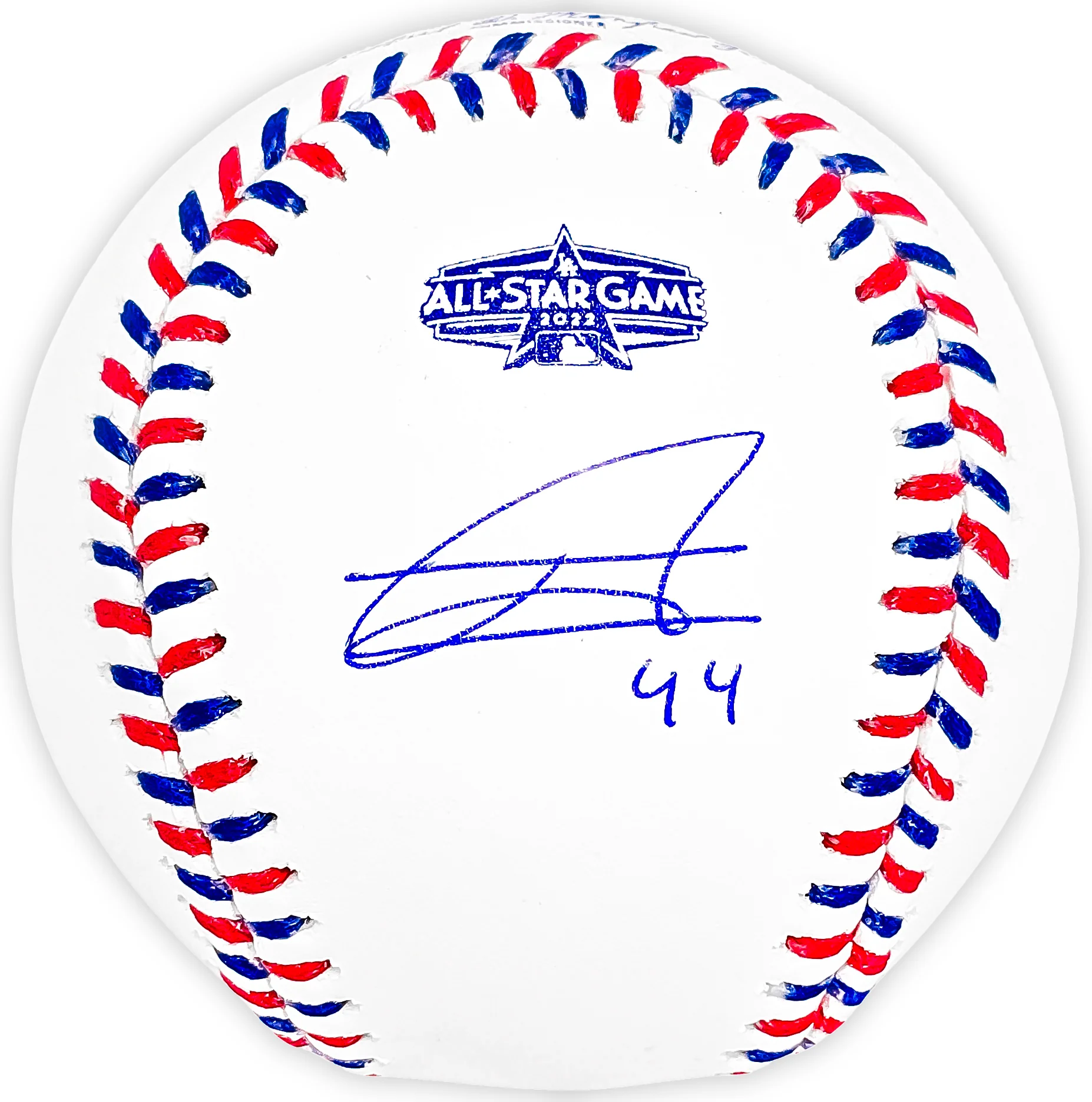 Julio Rodriguez Autographed Official 2022 All Star Game MLB Game Baseball Seattle Mariners "44" Beckett BAS QR Stock #218609
