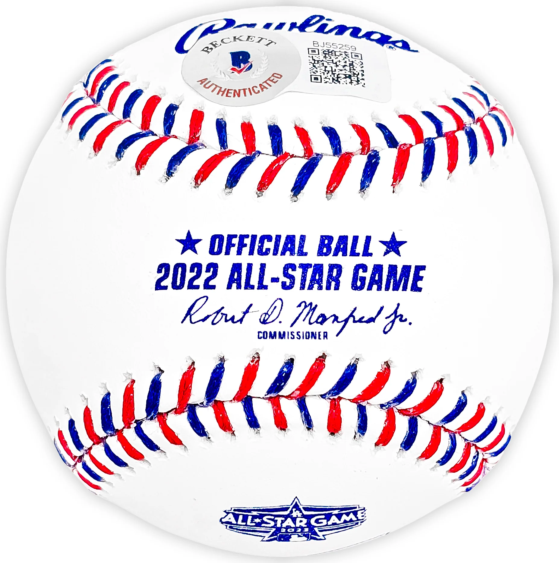 Julio Rodriguez Autographed Official 2022 All Star Game MLB Game Baseball Seattle Mariners "44" Beckett BAS QR Stock #218609 - Image 2