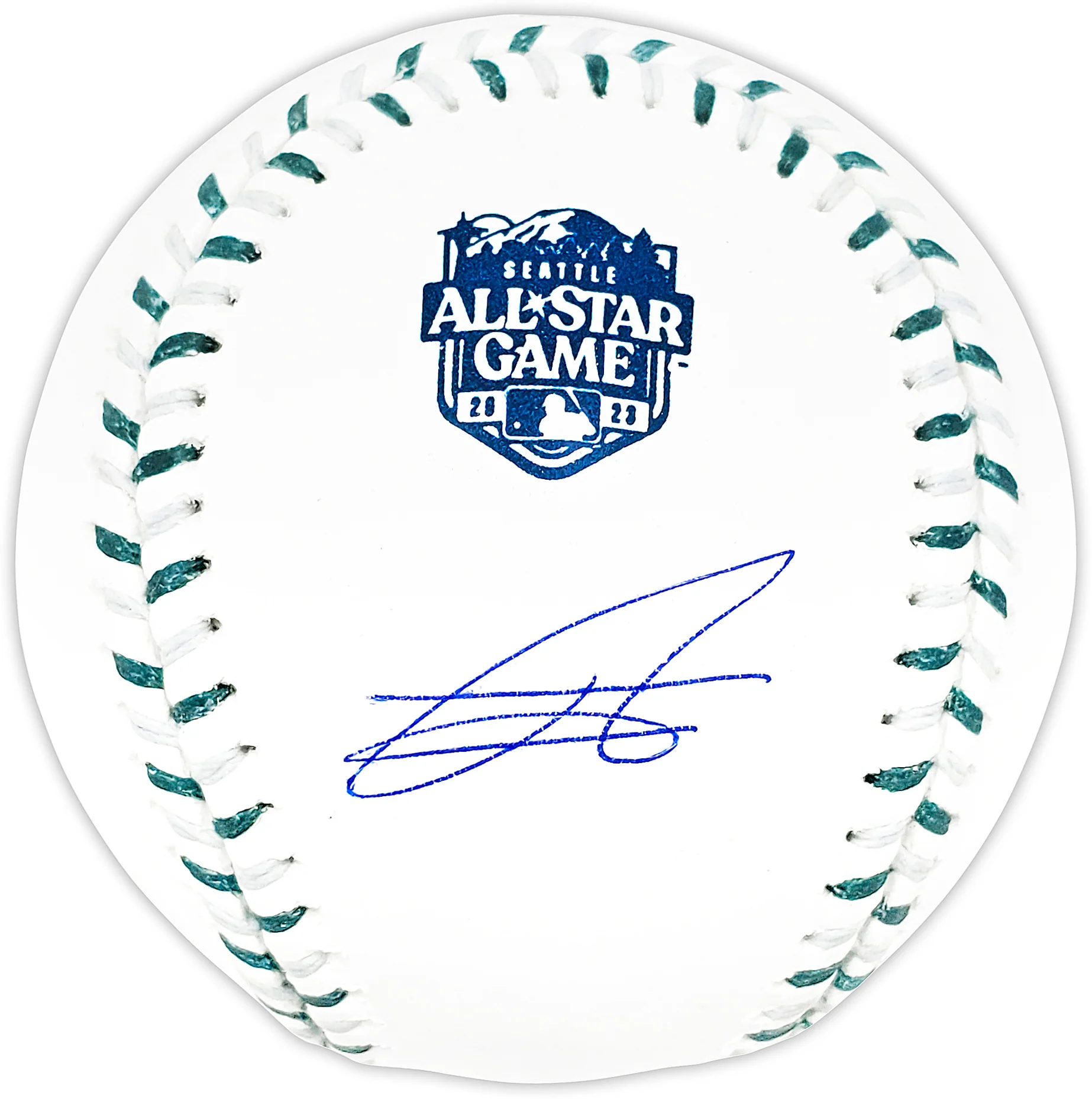 Julio Rodriguez Autographed Official 2023 All Star Game Logo MLB Game Baseball Seattle Mariners Beckett BAS QR Stock #220567