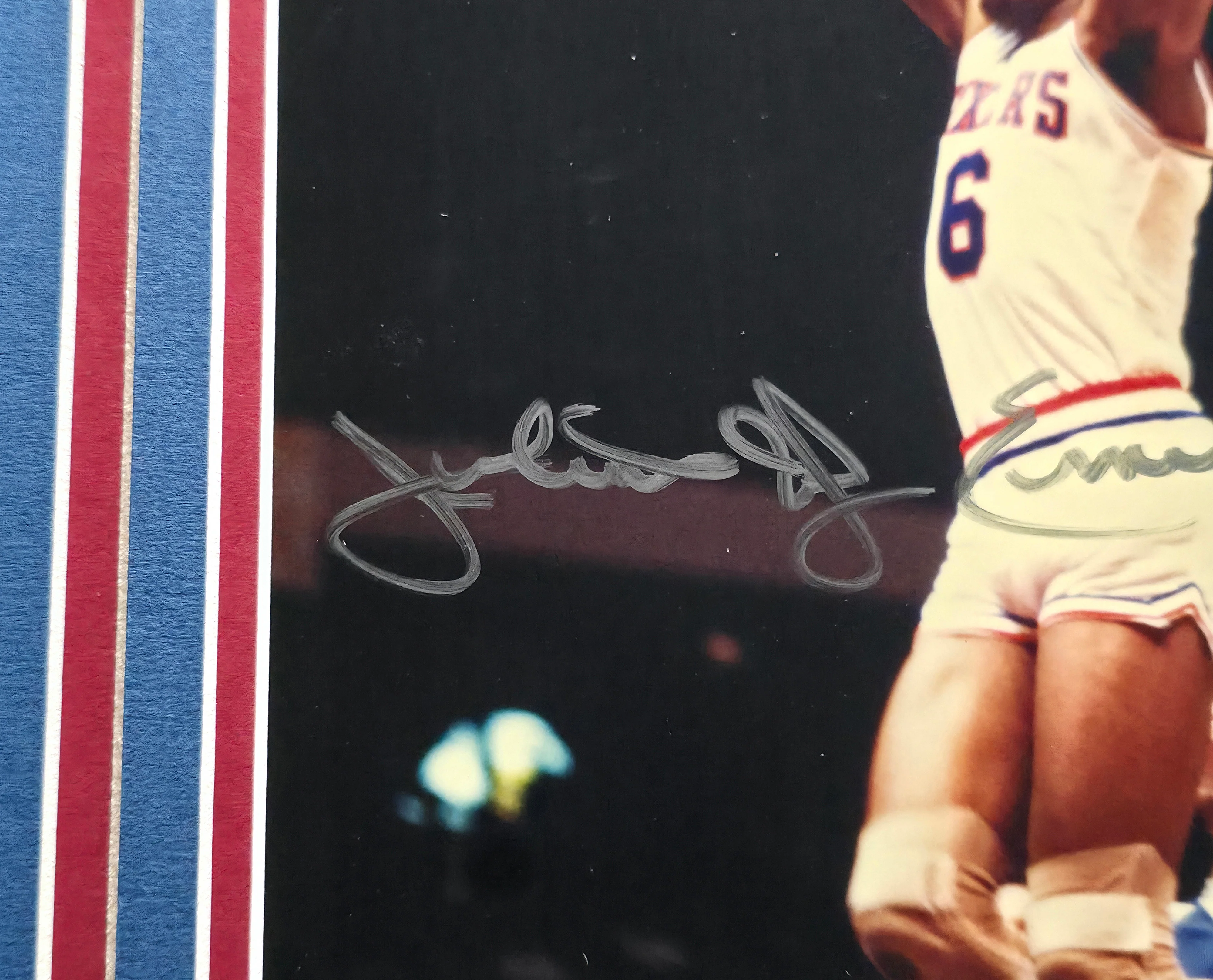 Julius "Dr. J" Erving Autographed Framed 8x10 Photo Philadelphia 76ers Beckett BAS #BS12758 - Image 3