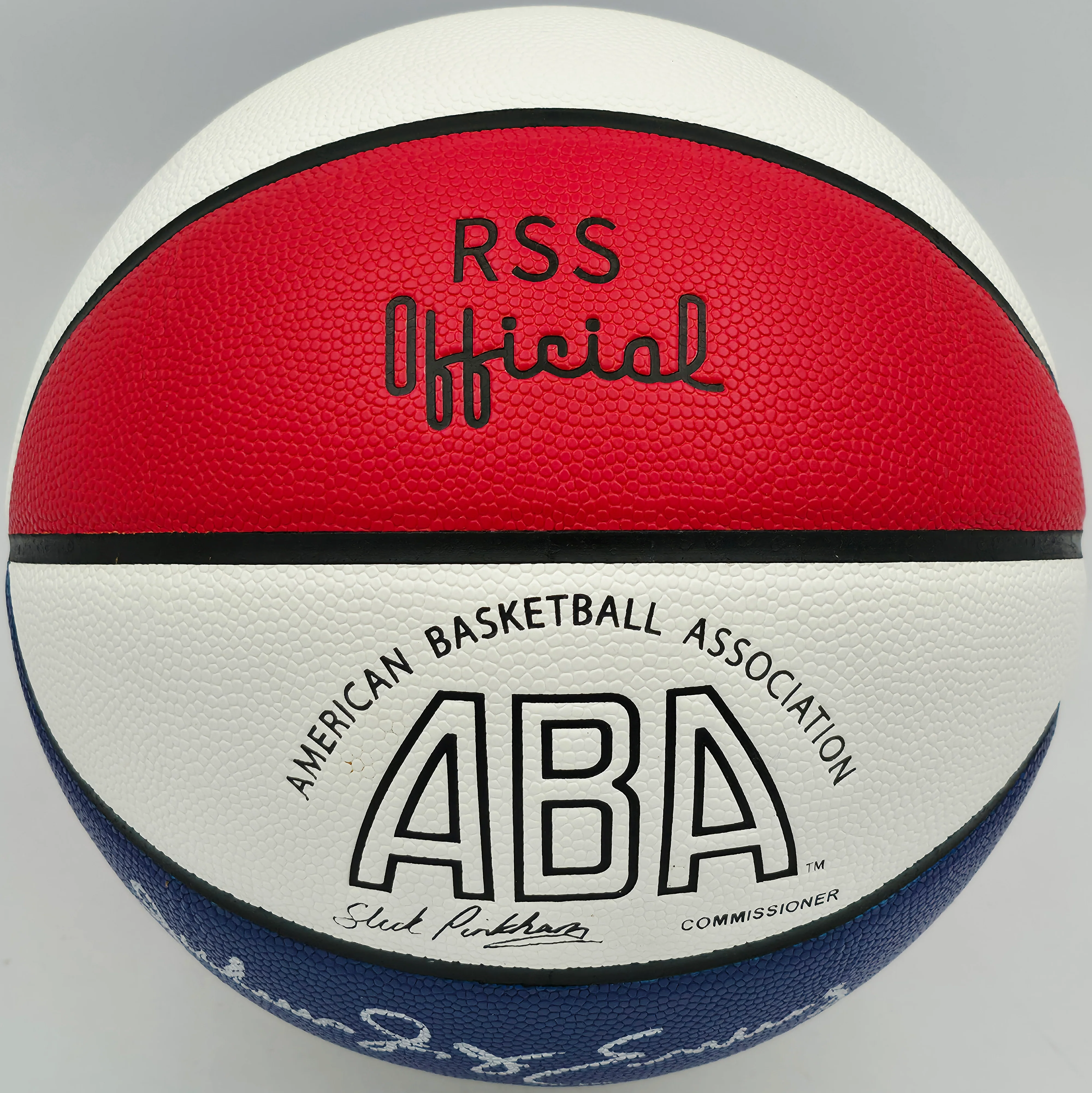Julius "Dr. J" Erving Autographed Red, White & Blue ABA Basketball New Jersey Nets Beckett BAS Witness Stock #253710 - Image 3