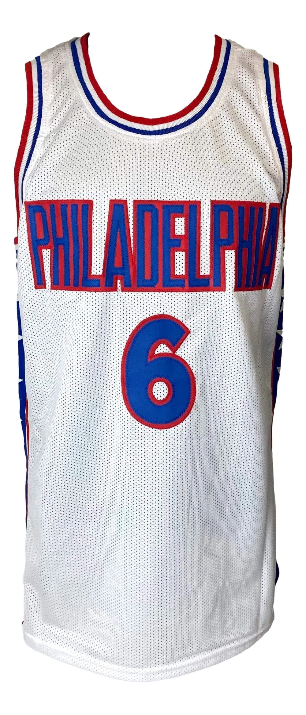 Julius Dr J Erving Philadelphia Signed Alternate White Basketball Jersey JSA - Image 3