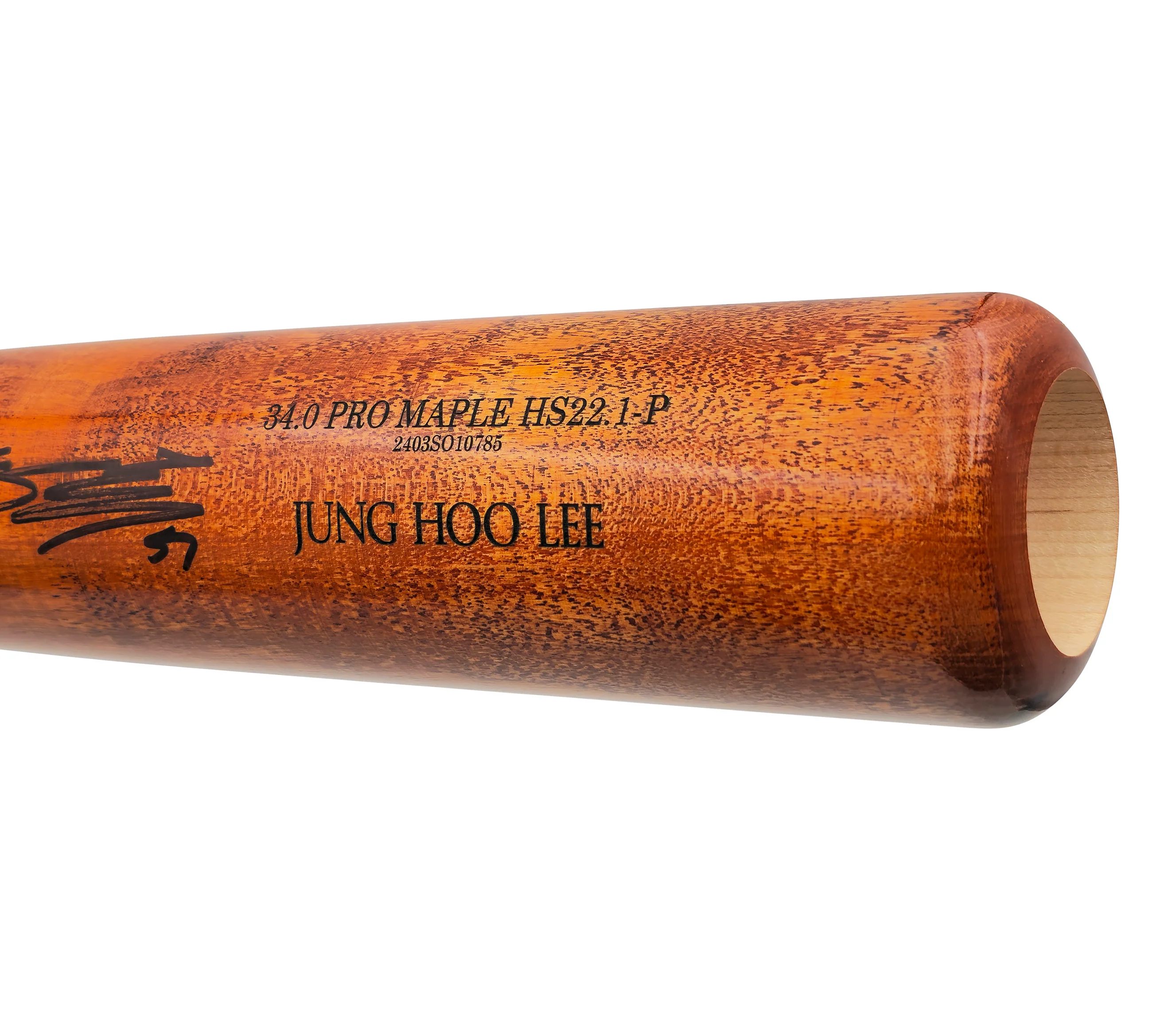 Jung Hoo Lee Autographed Orange & Gray Old Hickory Player Model Baseball Bat San Francisco Giants Beckett BAS Witness Stock #227303 - Image 5