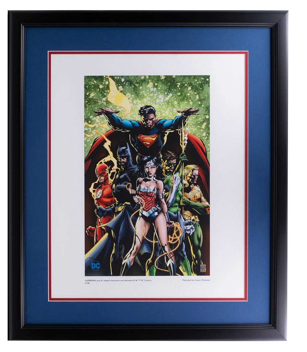 Justice League 12x16 Framed DC Comic Limited Edition Giclee