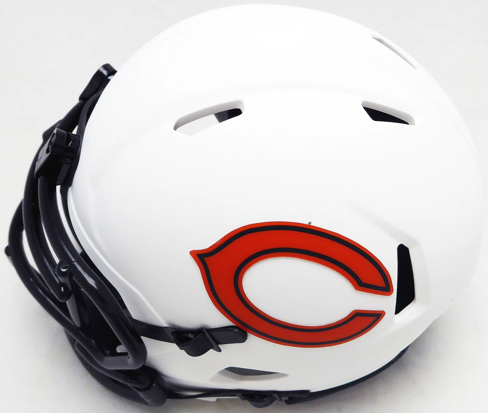 Justin Fields Autographed Chicago Bears Lunar Eclipse White Speed Mini Helmet Beckett BAS QR #BK69249 - Image 5