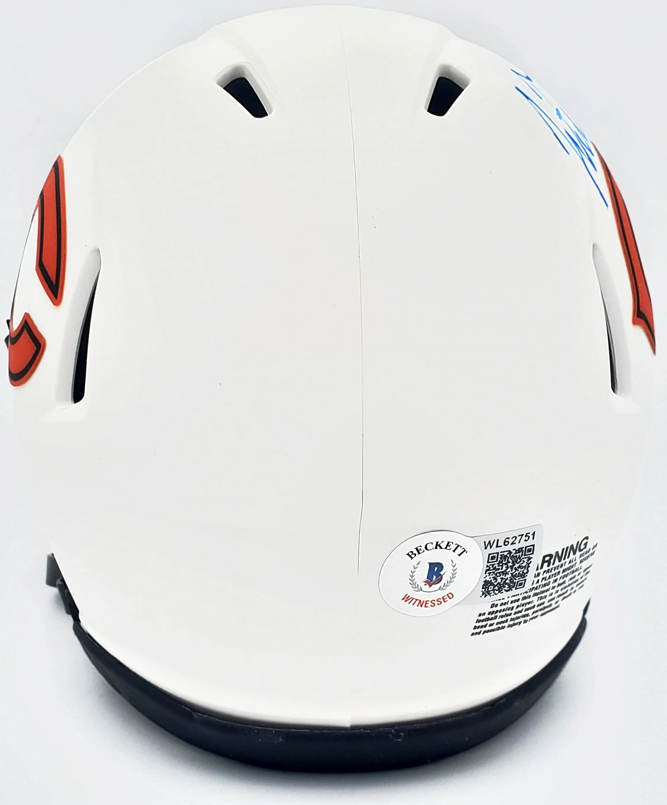 Justin Fields Autographed Chicago Bears Lunar Eclipse White Speed Mini Helmet Beckett BAS QR #WL62751 - Image 3