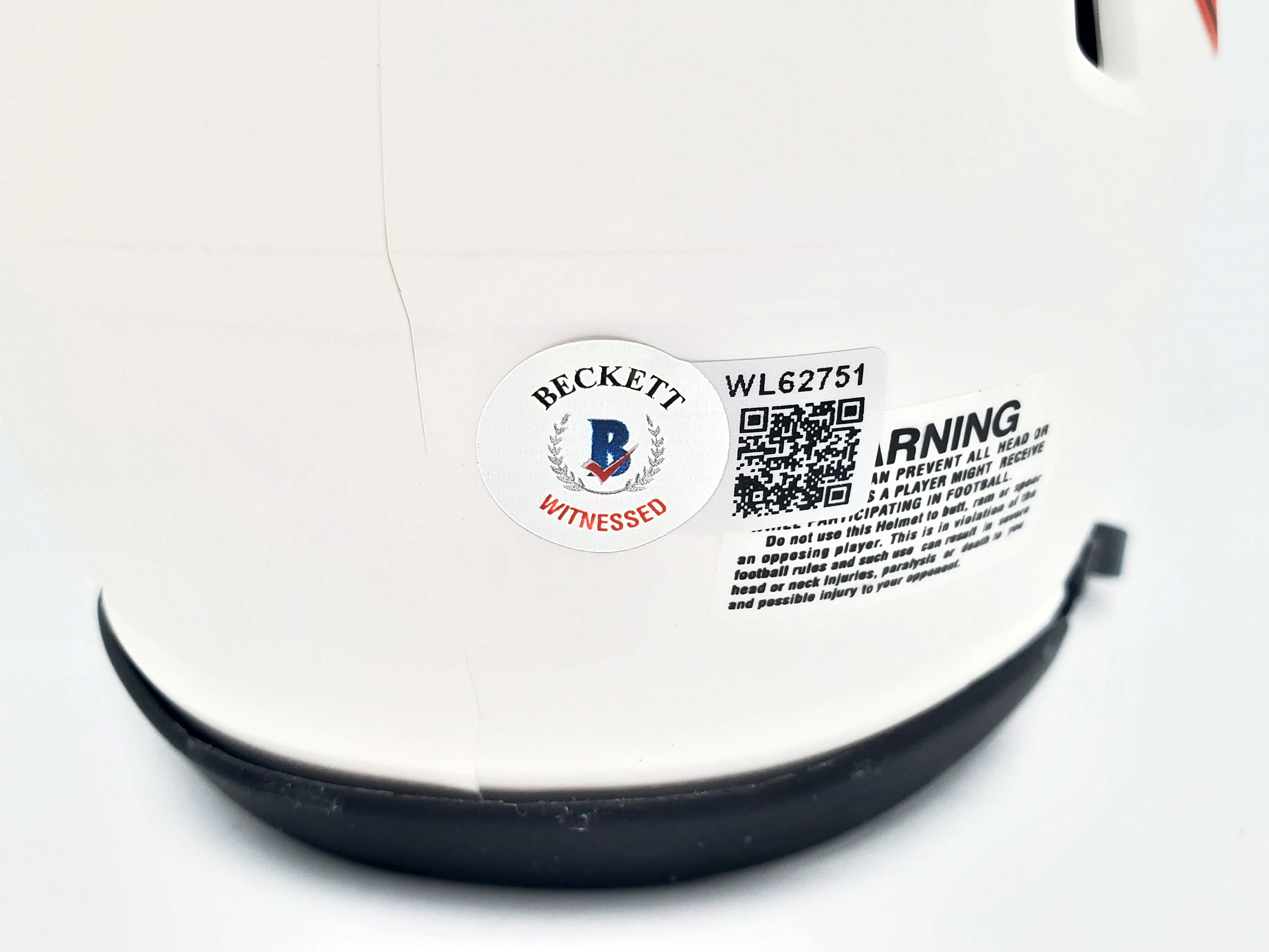 Justin Fields Autographed Chicago Bears Lunar Eclipse White Speed Mini Helmet Beckett BAS QR #WL62751 - Image 4