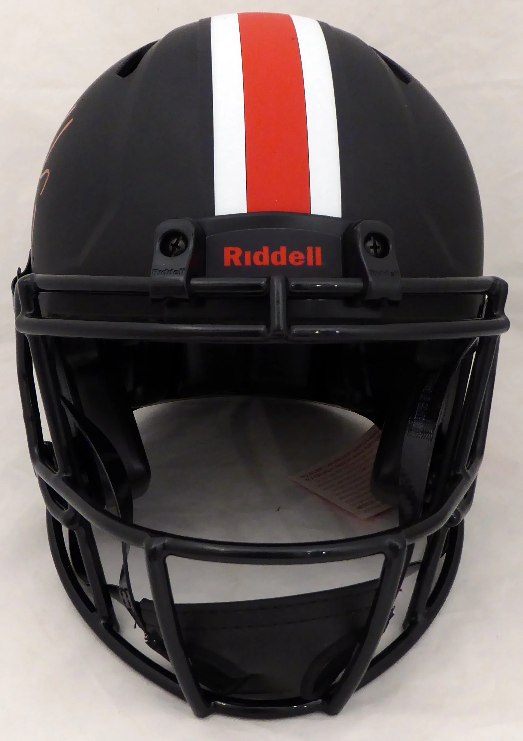 Justin Fields Autographed Ohio State Buckeyes Eclipse Black Authentic Speed Full Size Helmet Beckett BAS #WG94075 - Image 3