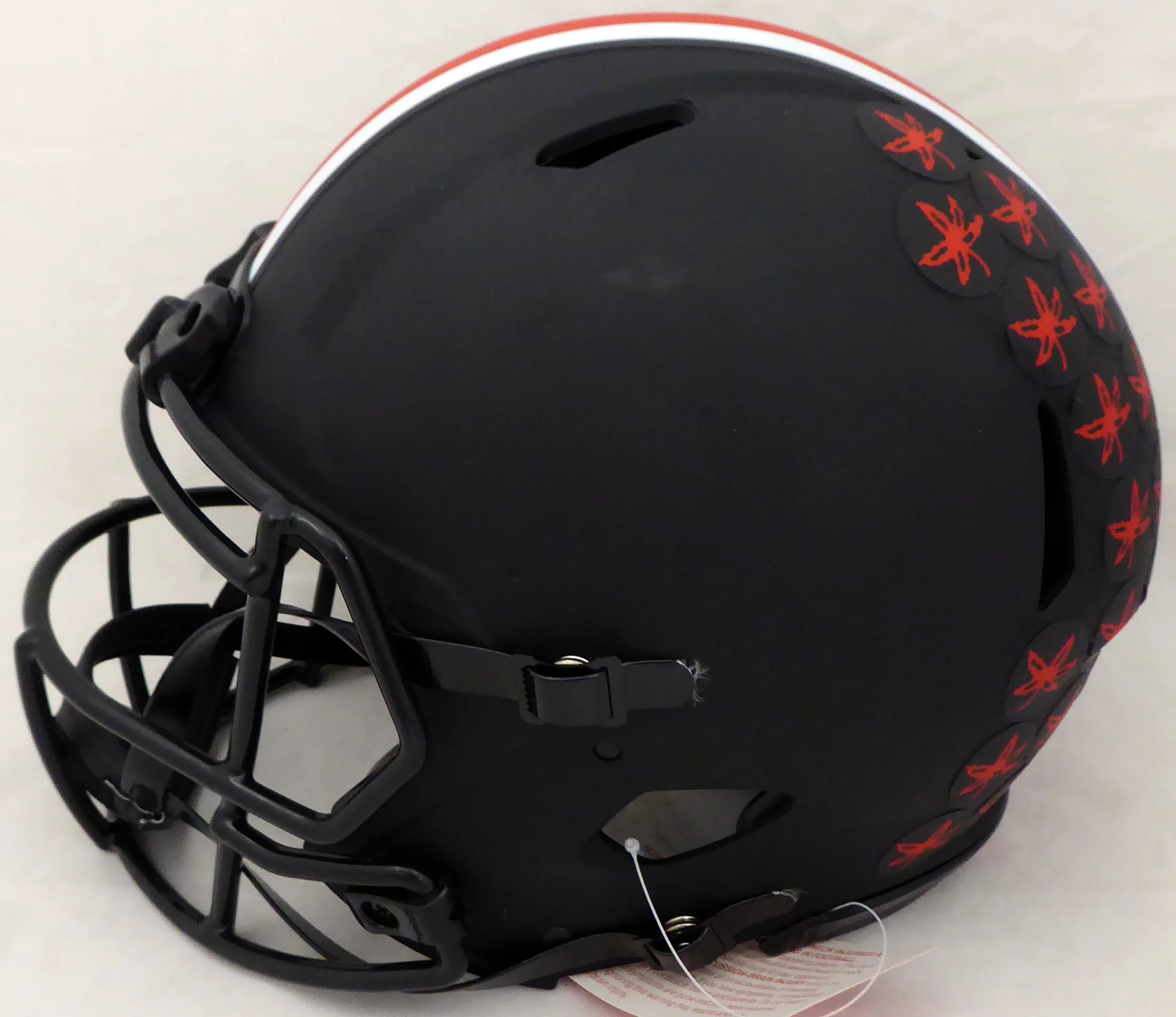 Justin Fields Autographed Ohio State Buckeyes Eclipse Black Authentic Speed Full Size Helmet Beckett BAS #WG94075 - Image 4