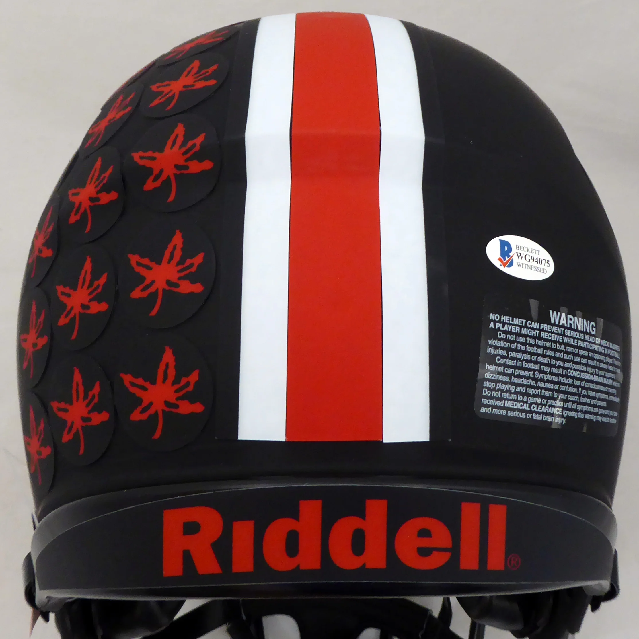 Justin Fields Autographed Ohio State Buckeyes Eclipse Black Authentic Speed Full Size Helmet Beckett BAS #WG94075 - Image 5