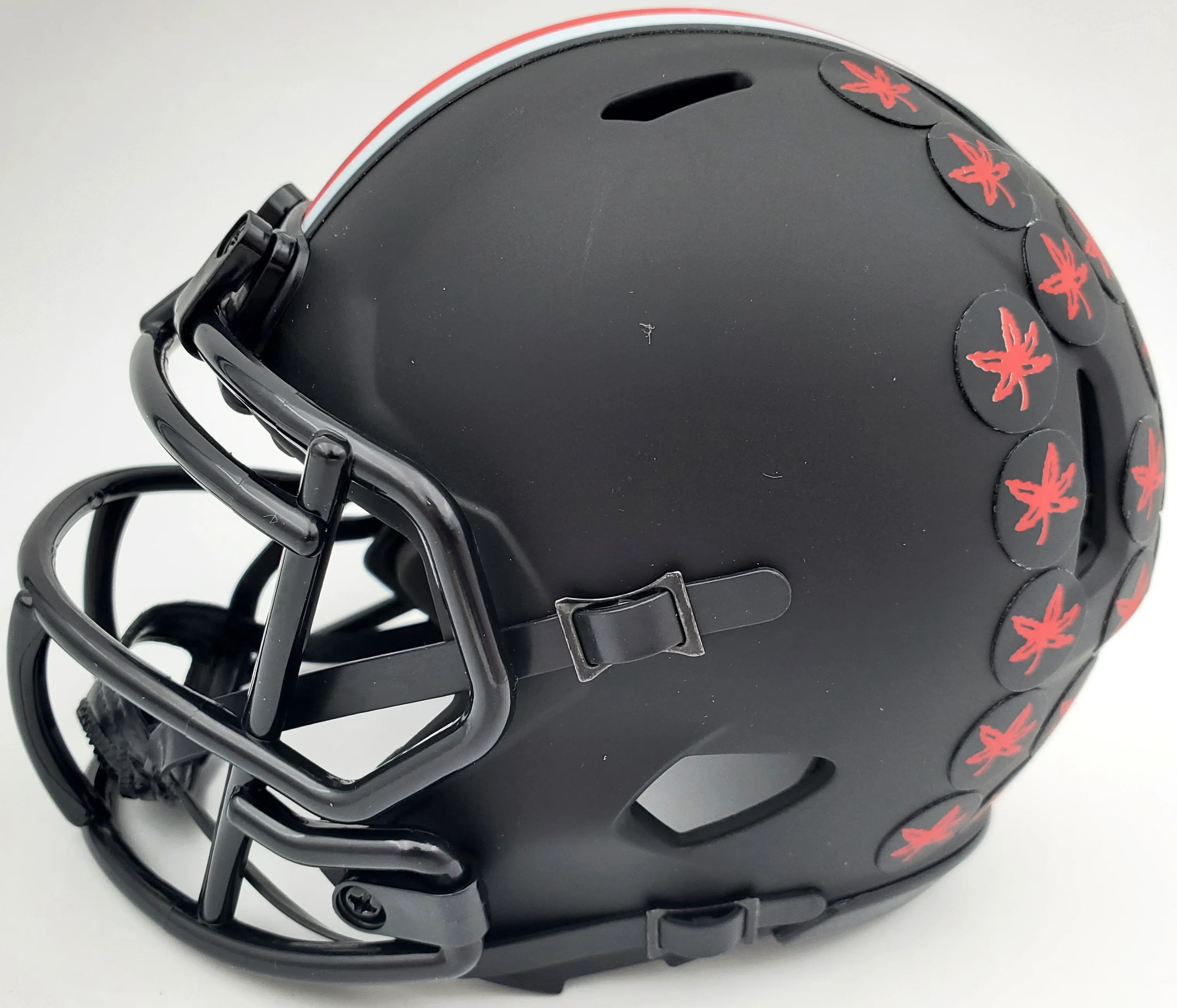 Justin Fields Autographed Ohio State Buckeyes Eclipse Black Speed Mini Helmet Beckett BAS Stock #189796 - Image 4