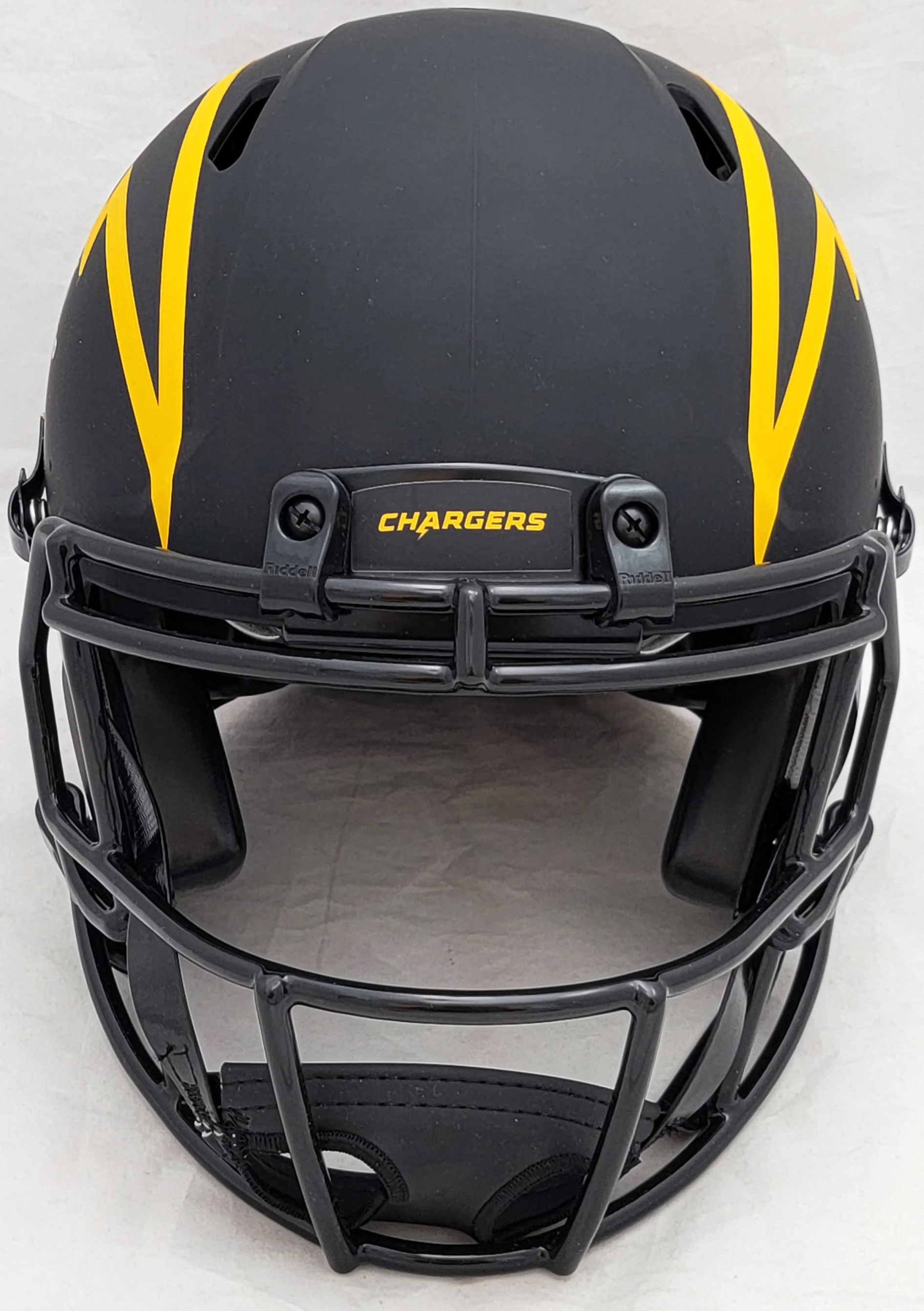 Justin Herbert Autographed Los Angeles Chargers Eclipse Black Full Size Authentic Speed Helmet "2020 NFL OROY" (Scuffed) Beckett BAS Witness Stock #206932 - Image 5