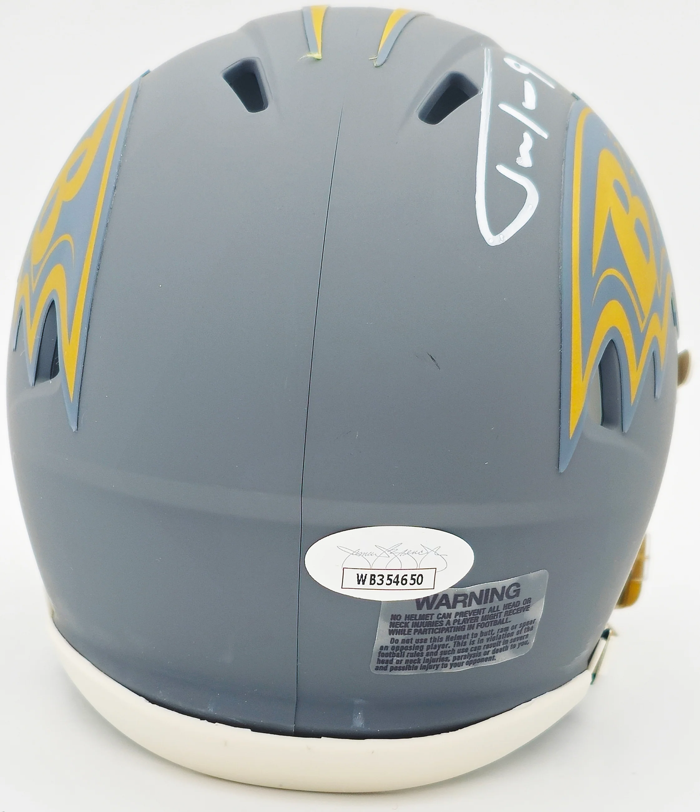 Justin Tucker Autographed Baltimore Ravens Slate Gray Speed Mini Helmet JSA Stock #232735 - Image 4