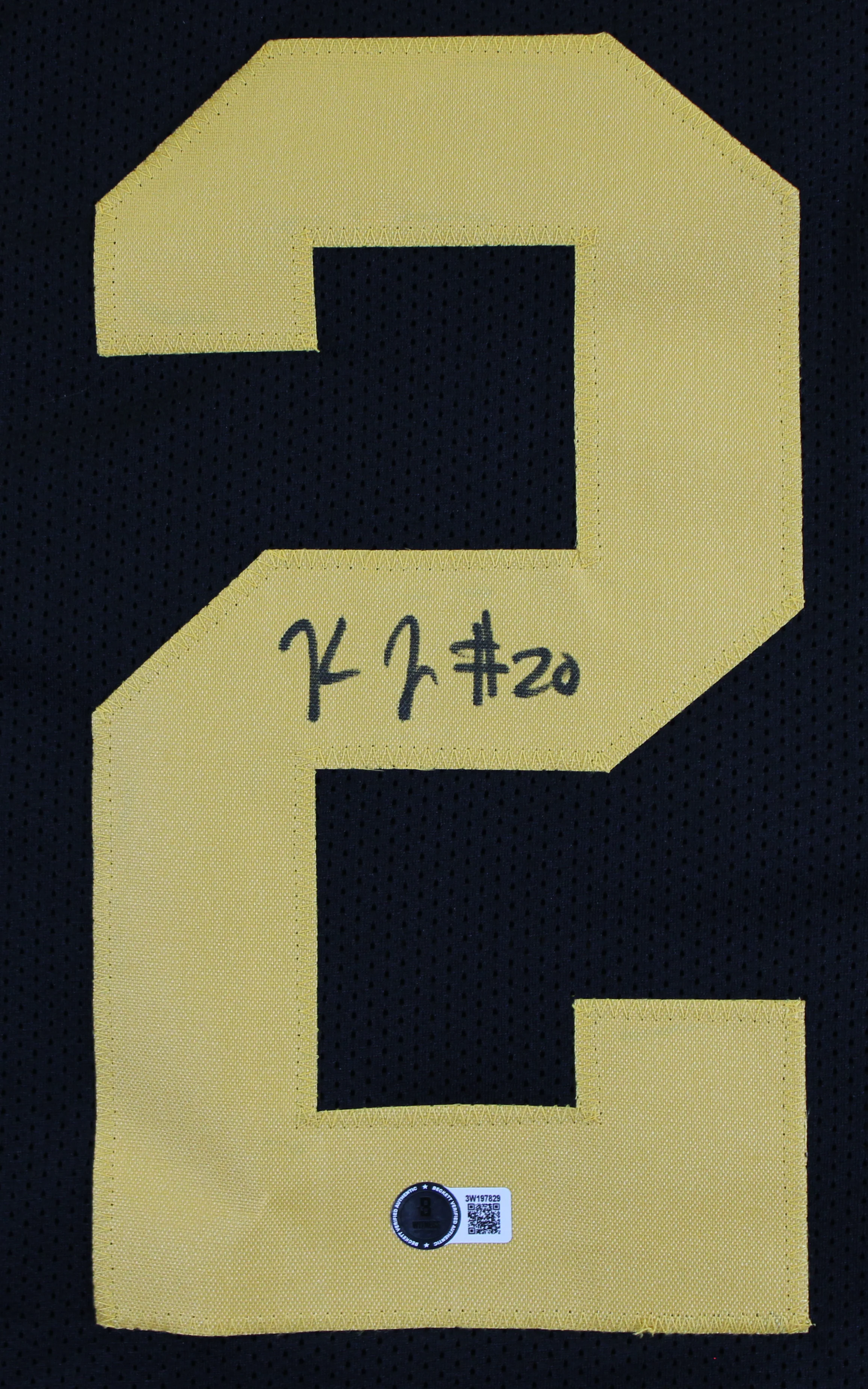 Kaleb Johnson Authentic Signed Black Color Rush Pro Style Jersey BAS Witnessed - Image 3