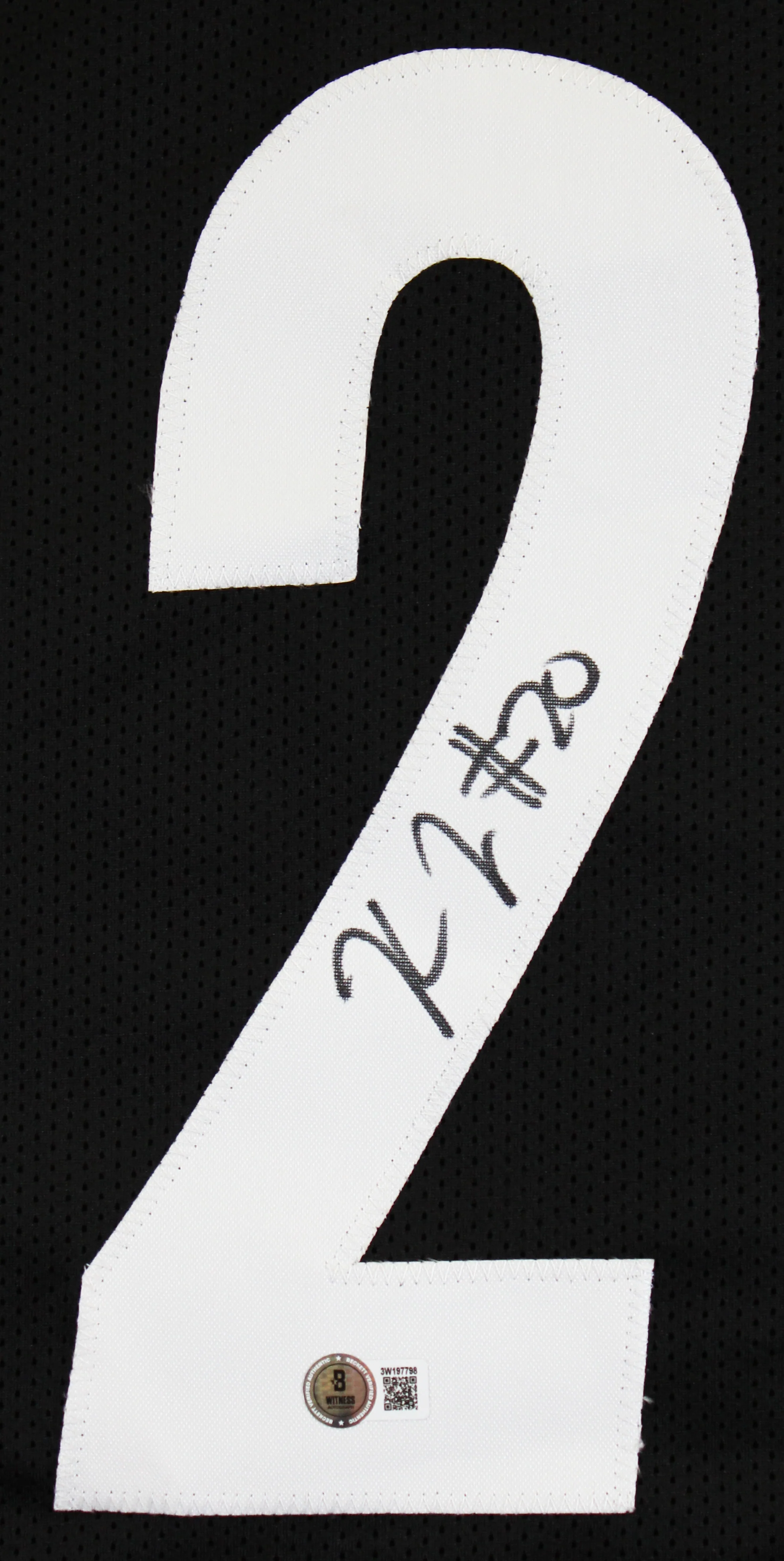 Kaleb Johnson Authentic Signed Black Pro Style Jersey Autographed BAS Witnessed - Image 3