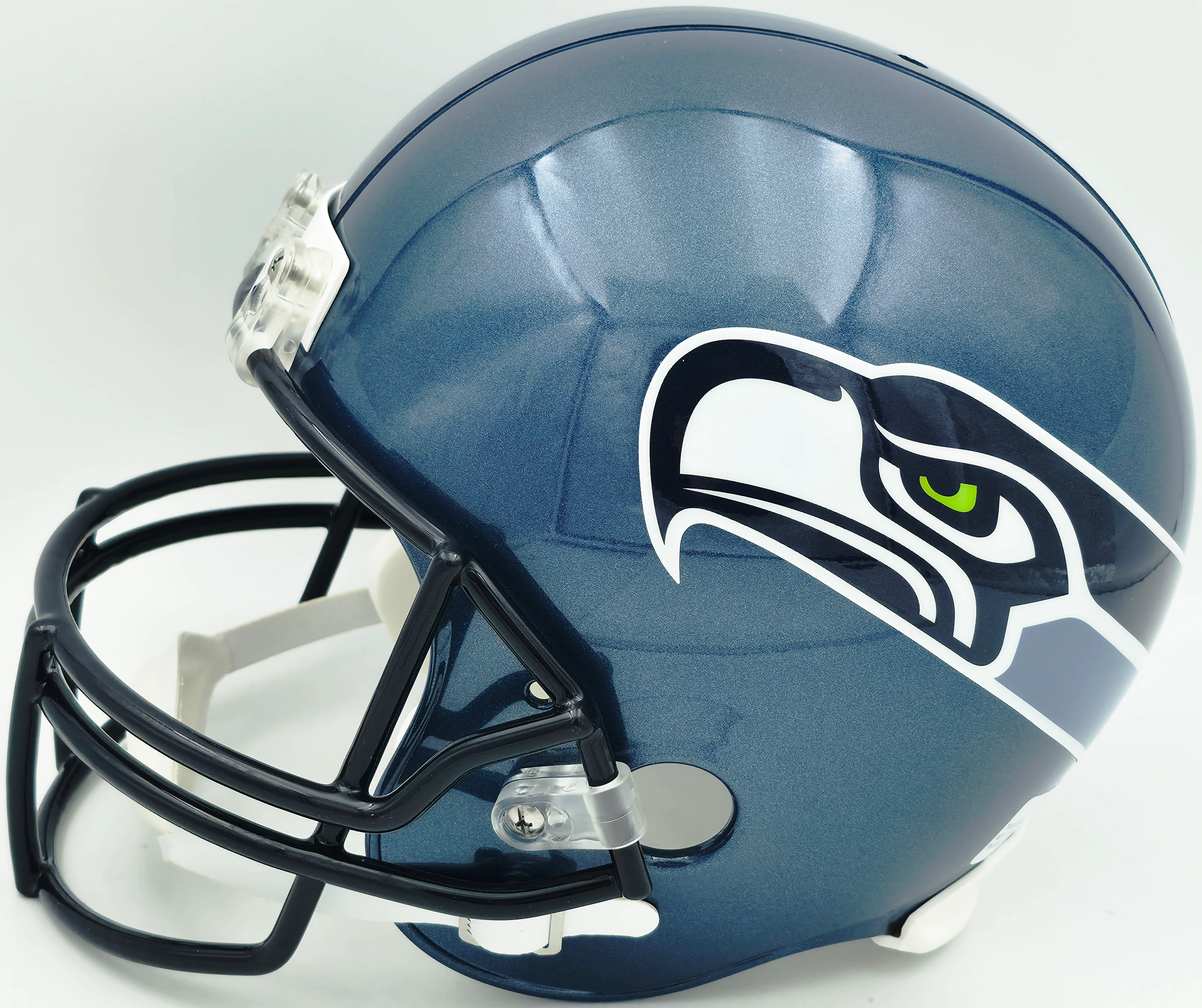 Kam Chancellor Autographed Seattle Seahawks Blue 2002-2011 Throwback Full Size VSR4 Replica Helmet Beckett BAS Witness Stock #258289 - Image 5