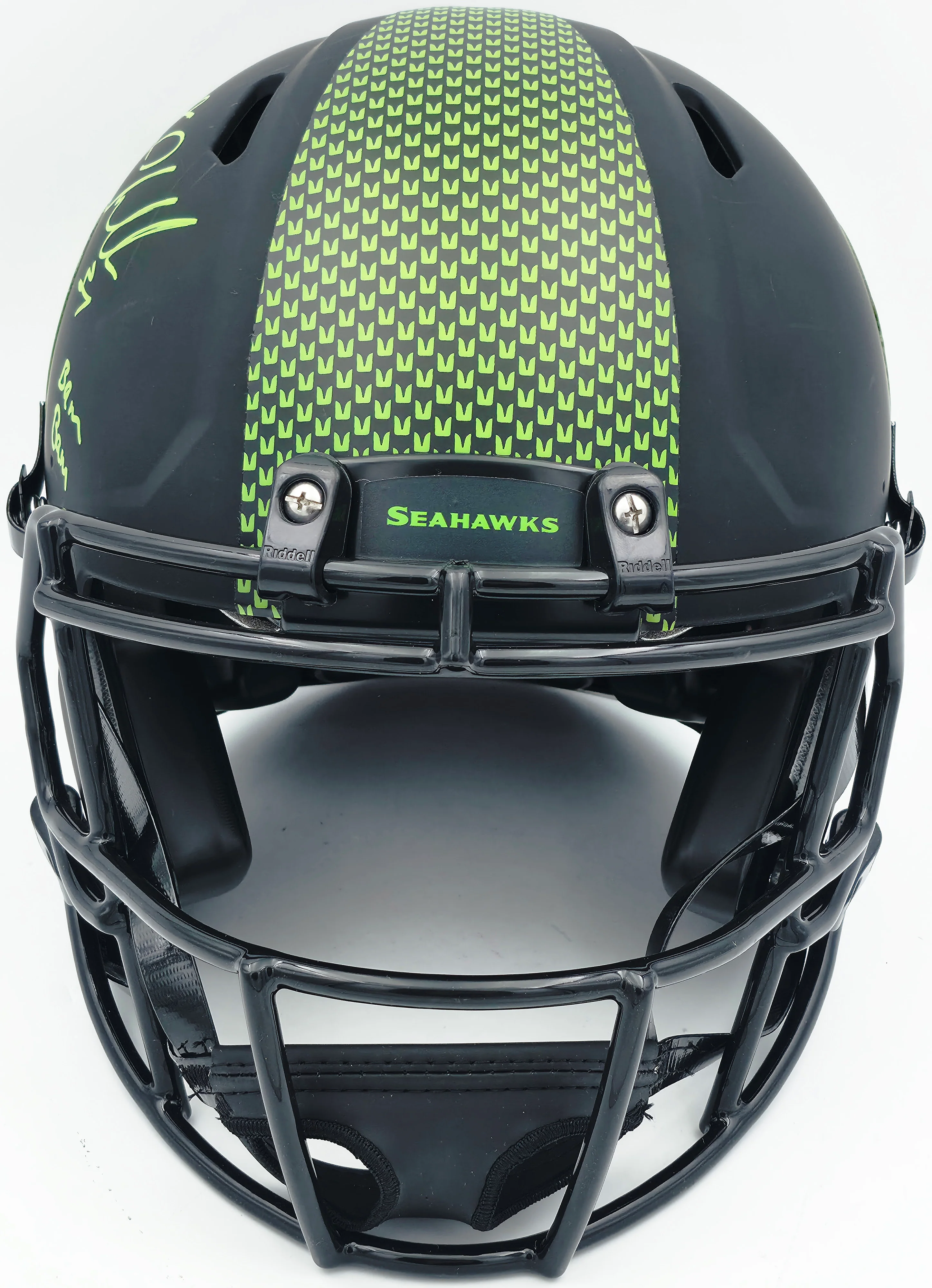 Kam Chancellor Autographed Seattle Seahawks Eclipse Black Full Size Speed Authentic Helmet "Bam Bam" Beckett BAS Witness Stock #258292 - Image 3