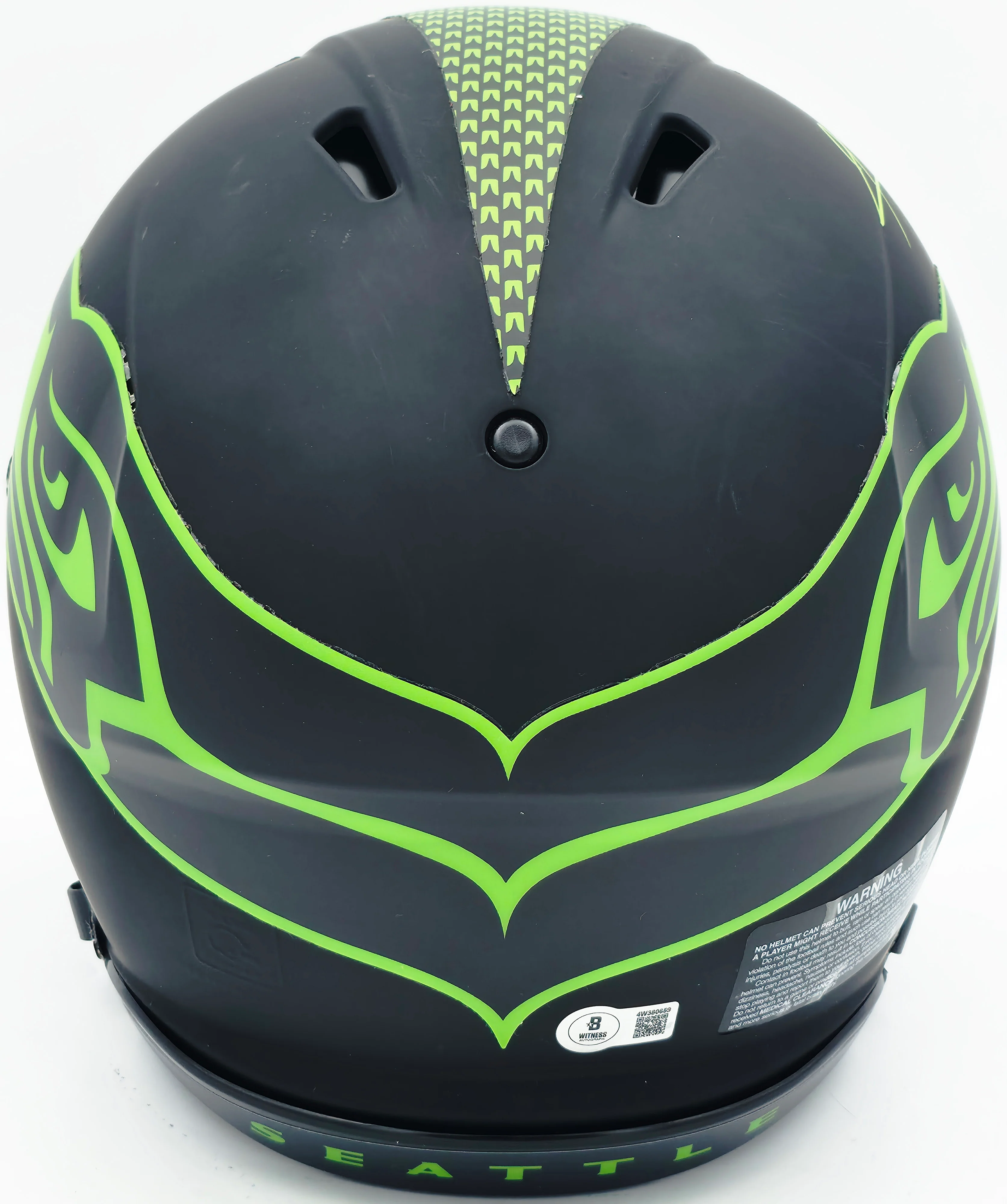 Kam Chancellor Autographed Seattle Seahawks Eclipse Black Full Size Speed Authentic Helmet "Bam Bam" Beckett BAS Witness Stock #258292 - Image 4