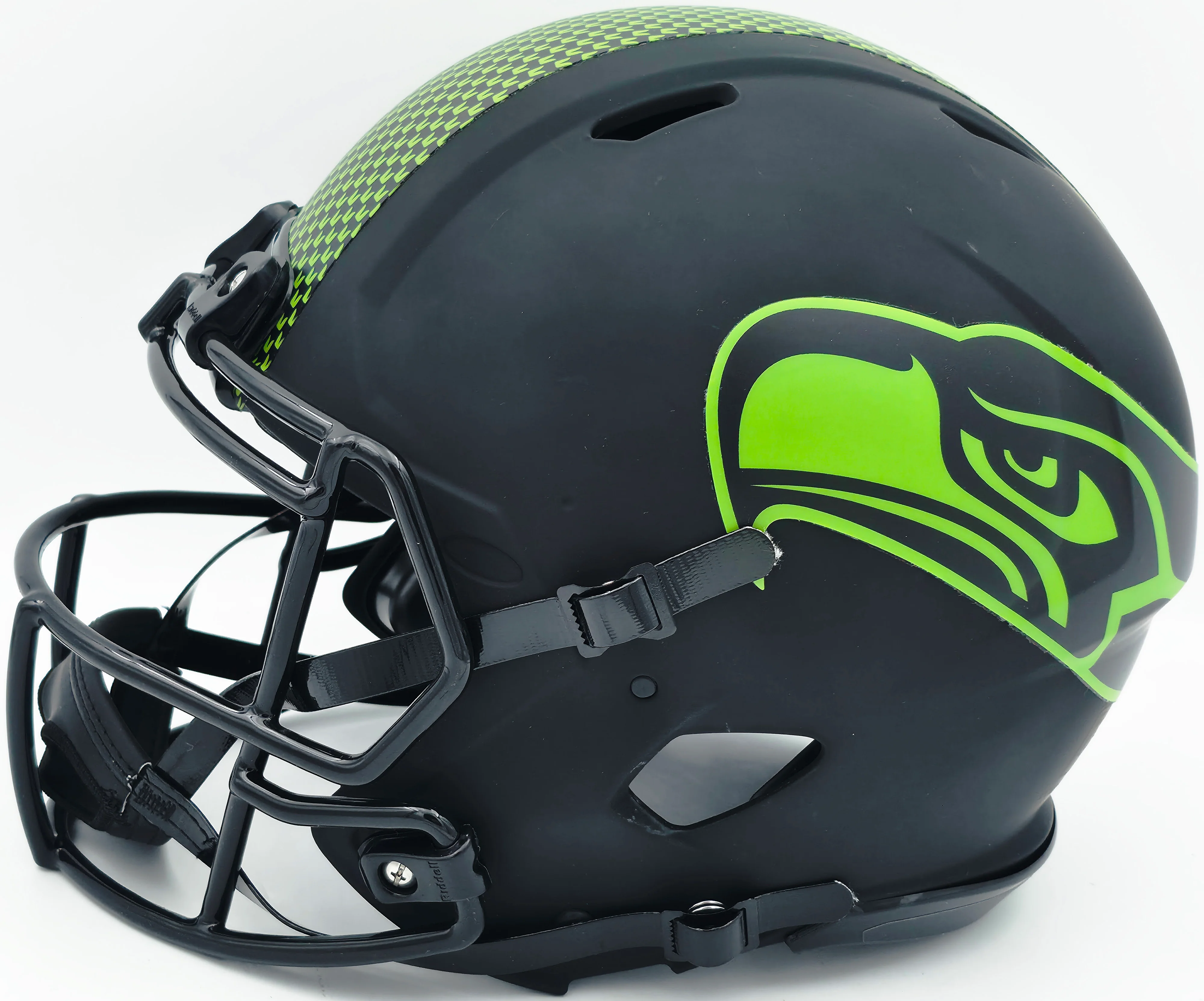 Kam Chancellor Autographed Seattle Seahawks Eclipse Black Full Size Speed Authentic Helmet "Bam Bam" Beckett BAS Witness Stock #258292 - Image 5