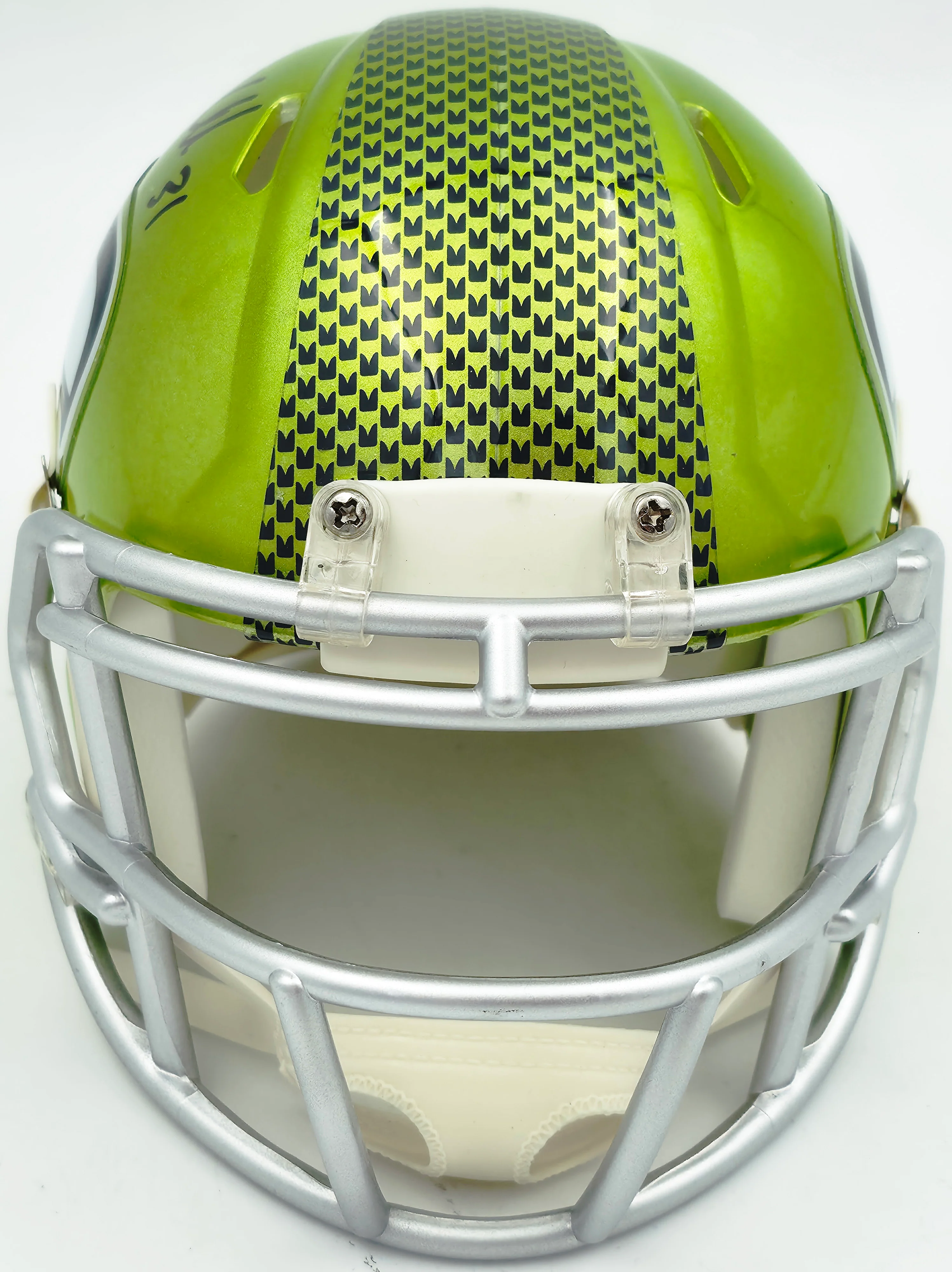 Kam Chancellor Autographed Seattle Seahawks Flash Green Speed Mini Helmet Beckett BAS Witness Stock #259853 - Image 3