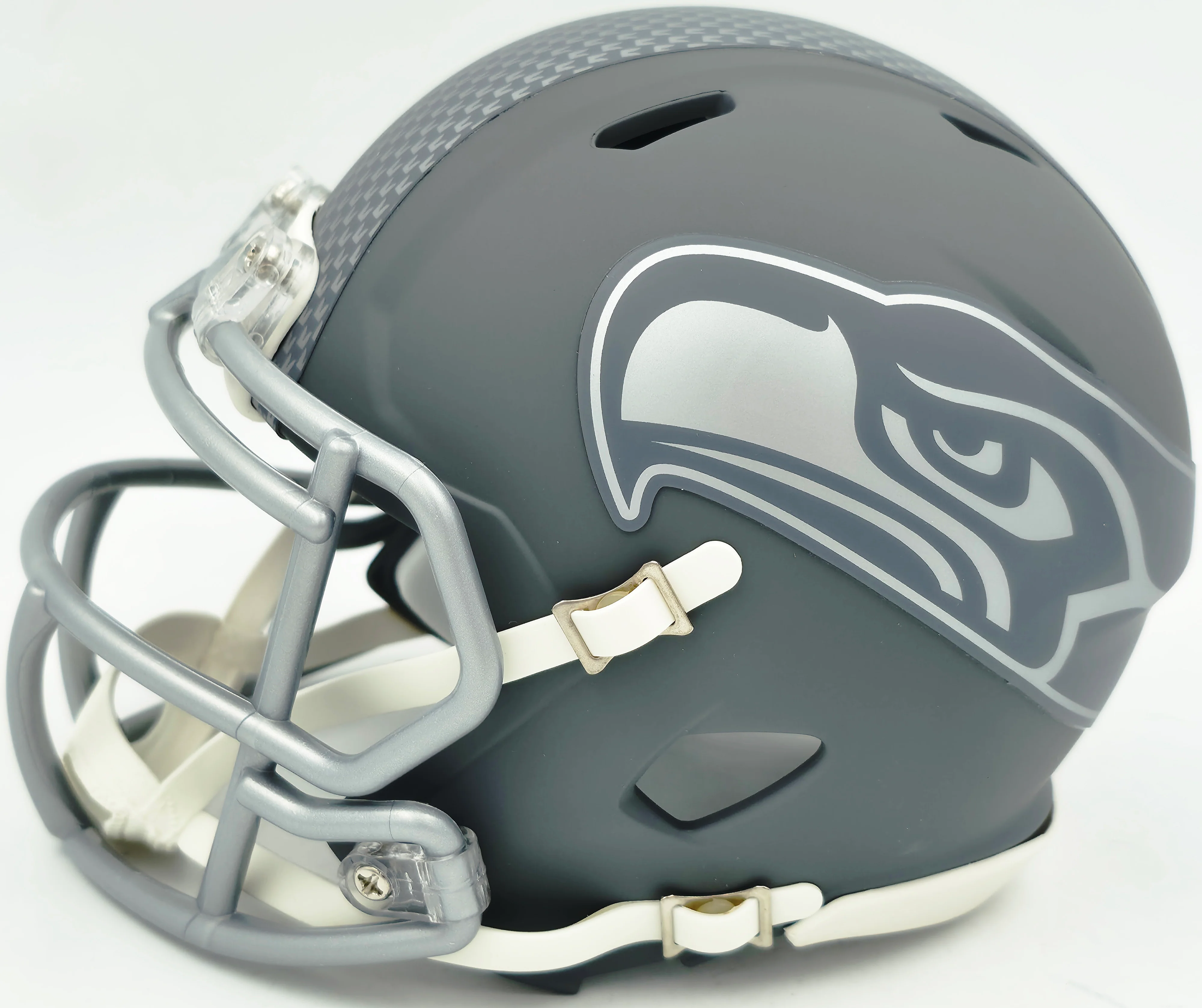 Kam Chancellor Autographed Seattle Seahawks Slate Silver Speed Mini Helmet Beckett BAS Witness Stock #259854 - Image 5