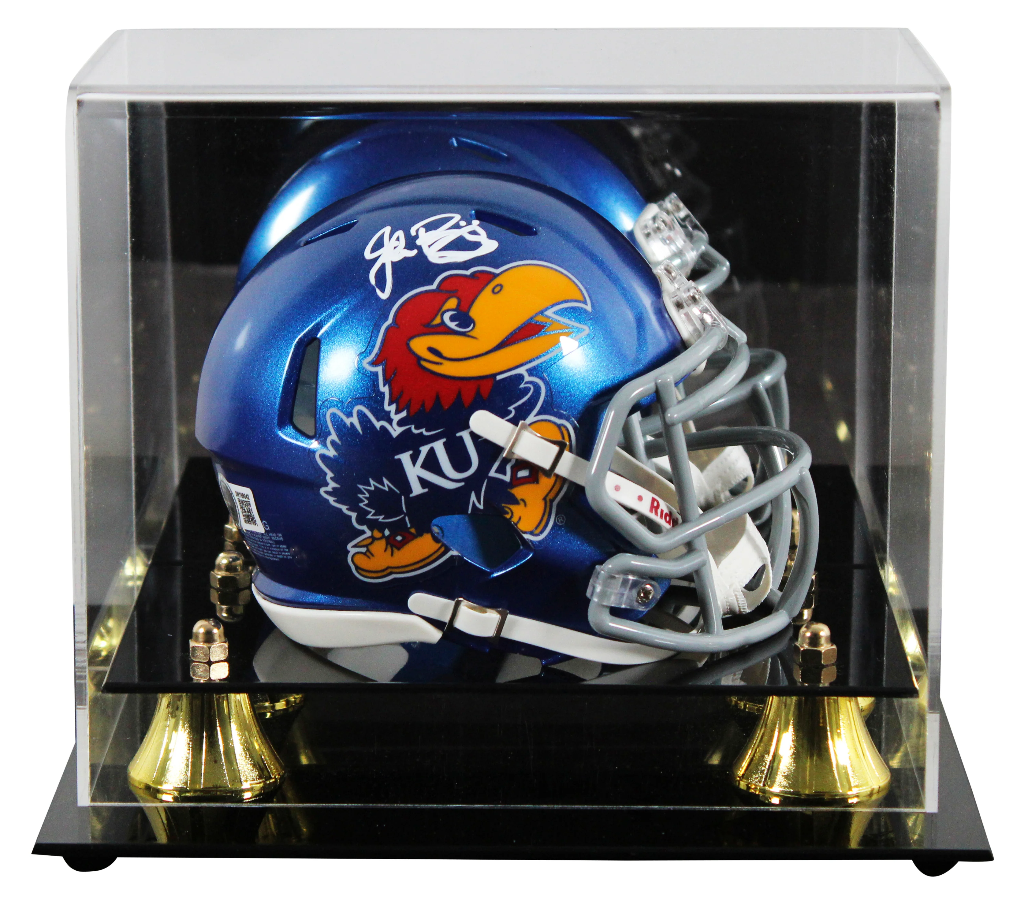 Kansas John Riggins Authentic Signed Speed Mini Helmet W/ Case BAS Witnessed - Image 2