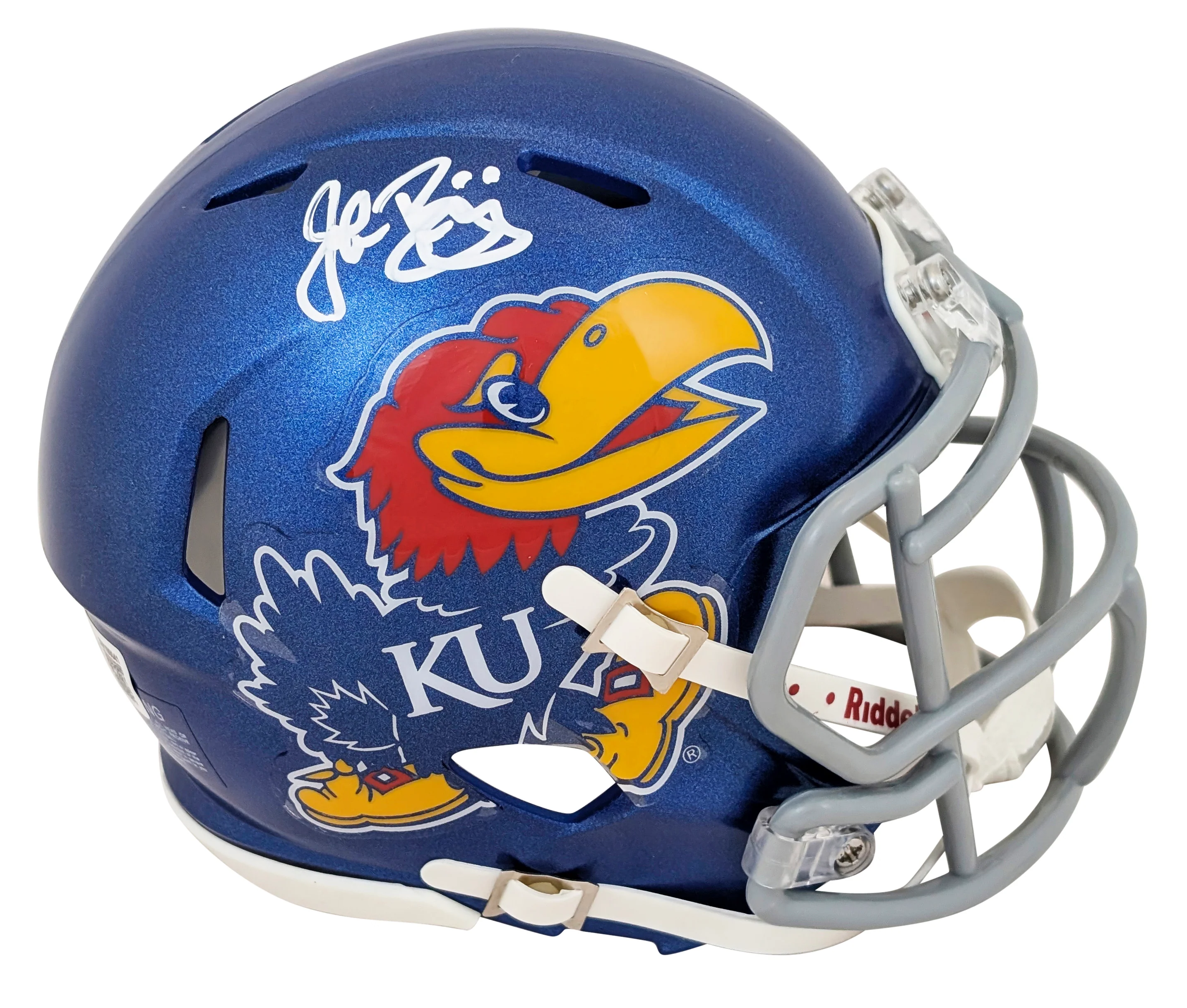 Kansas John Riggins Authentic Signed Speed Mini Helmet W/ Case BAS Witnessed - Image 3