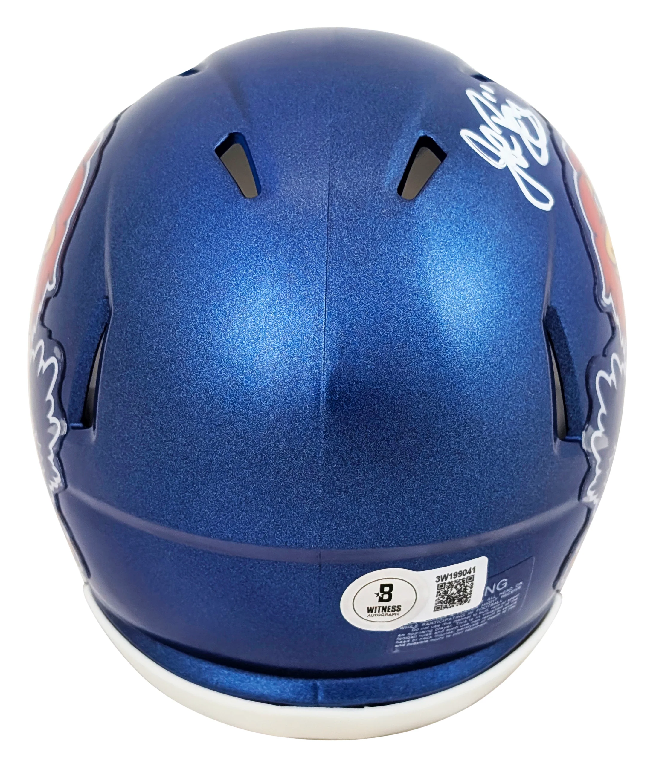 Kansas John Riggins Authentic Signed Speed Mini Helmet W/ Case BAS Witnessed - Image 4
