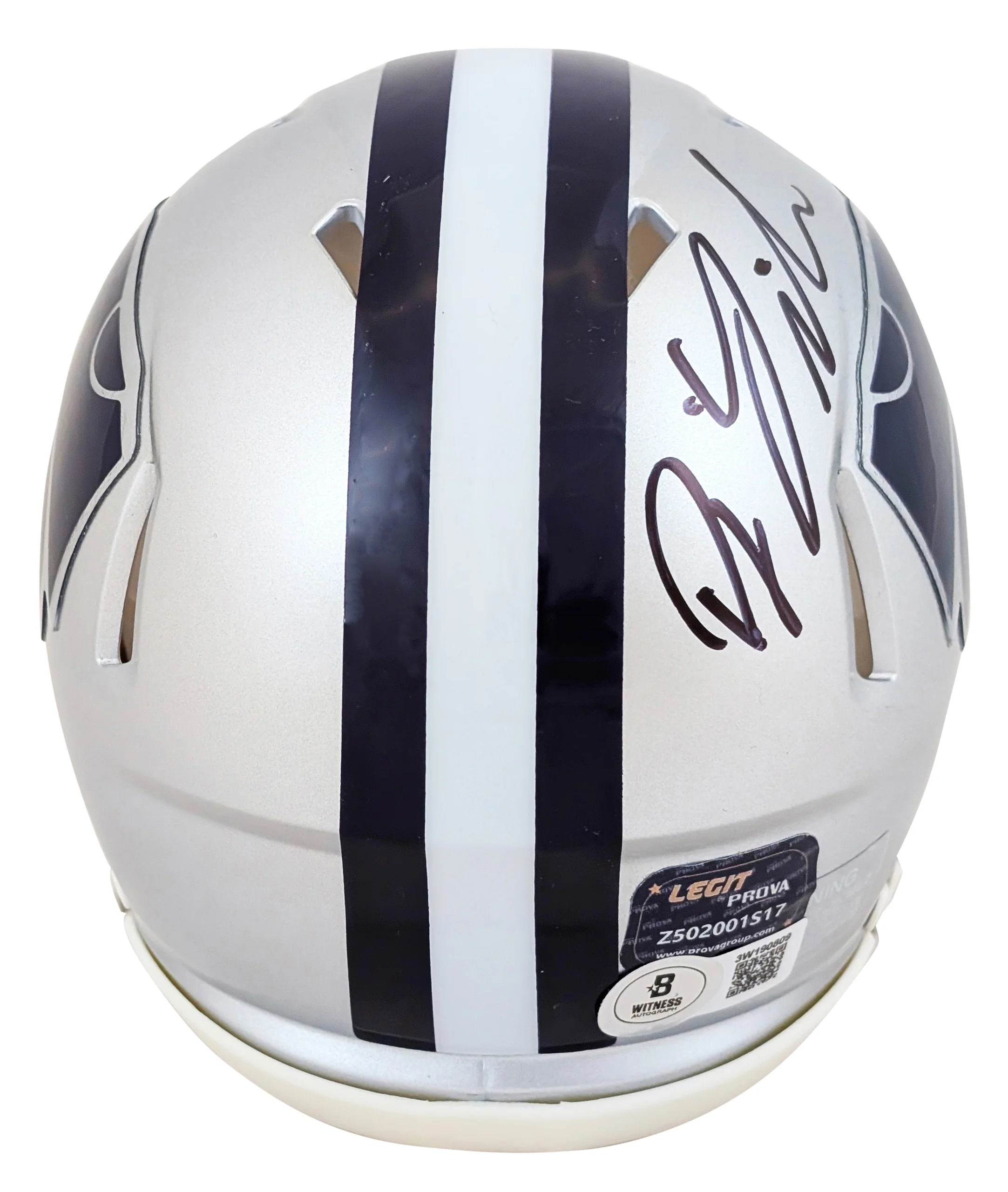 Kansas State D.J. Giddens Authentic Signed Speed Mini Helmet W/ Case BAS Witness - Image 4