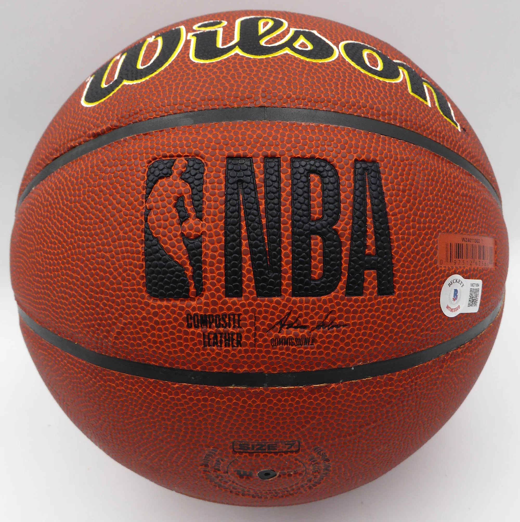 Karl Malone & John Stockton Autographed Wilson Basketball Utah Jazz (Smudged) Beckett BAS QR #1W271664 - Image 4