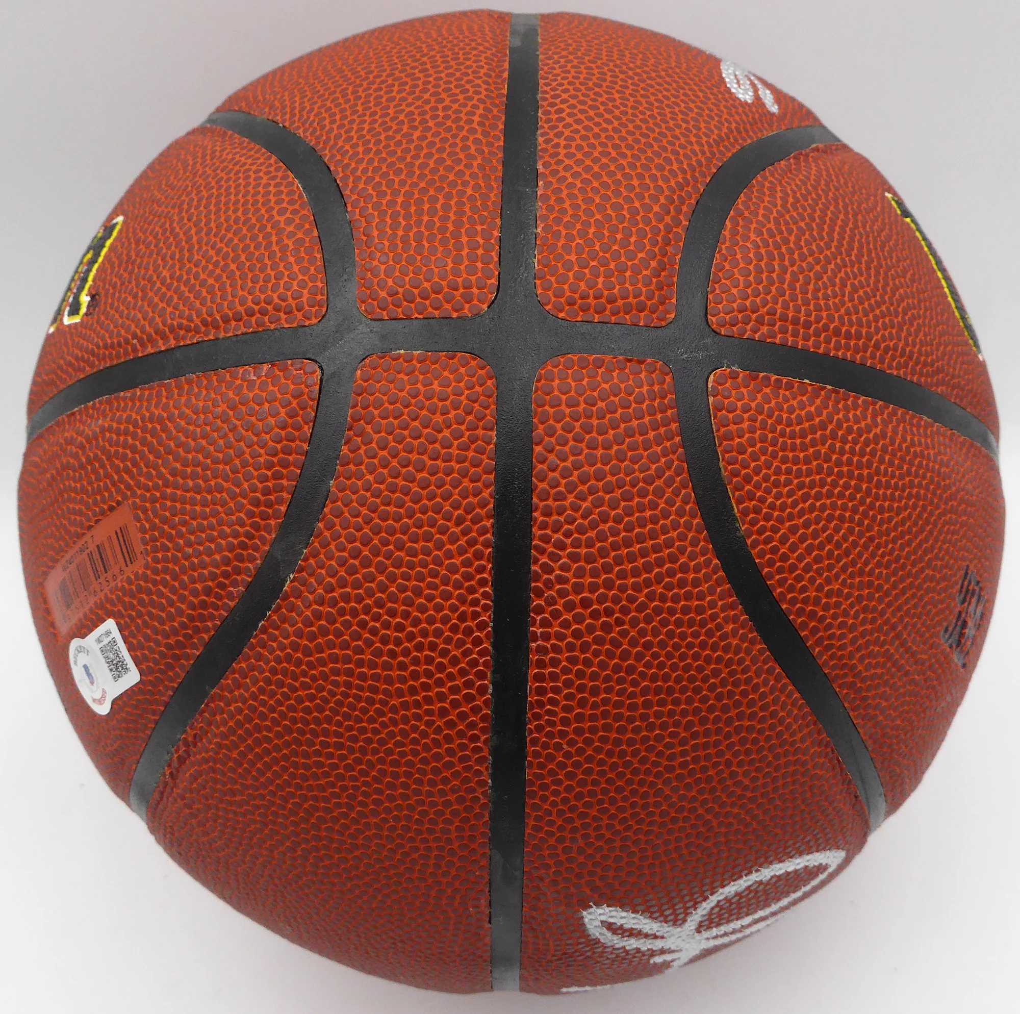 Karl Malone & John Stockton Autographed Wilson Basketball Utah Jazz (Smudged) Beckett BAS QR #1W271664 - Image 5